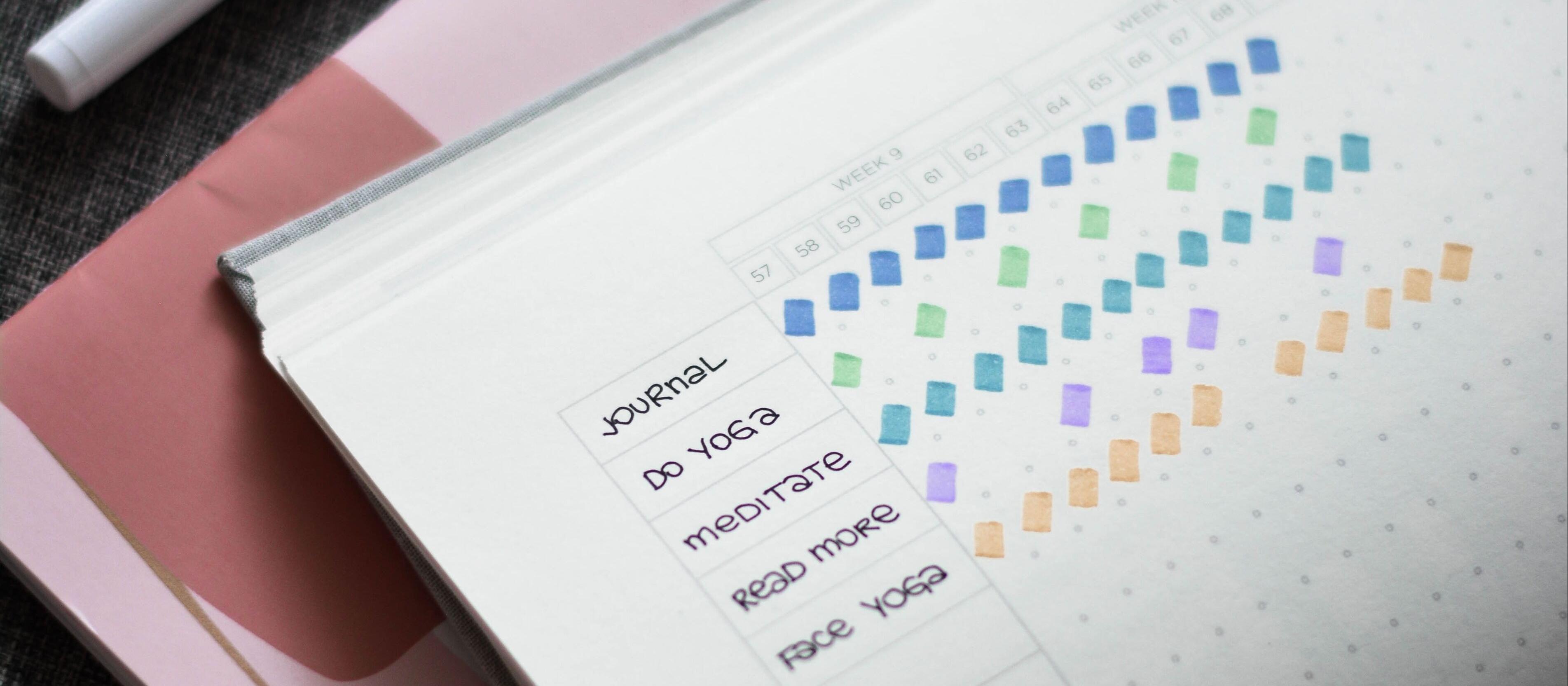Habit tracker. Prophsee journals on unsplash