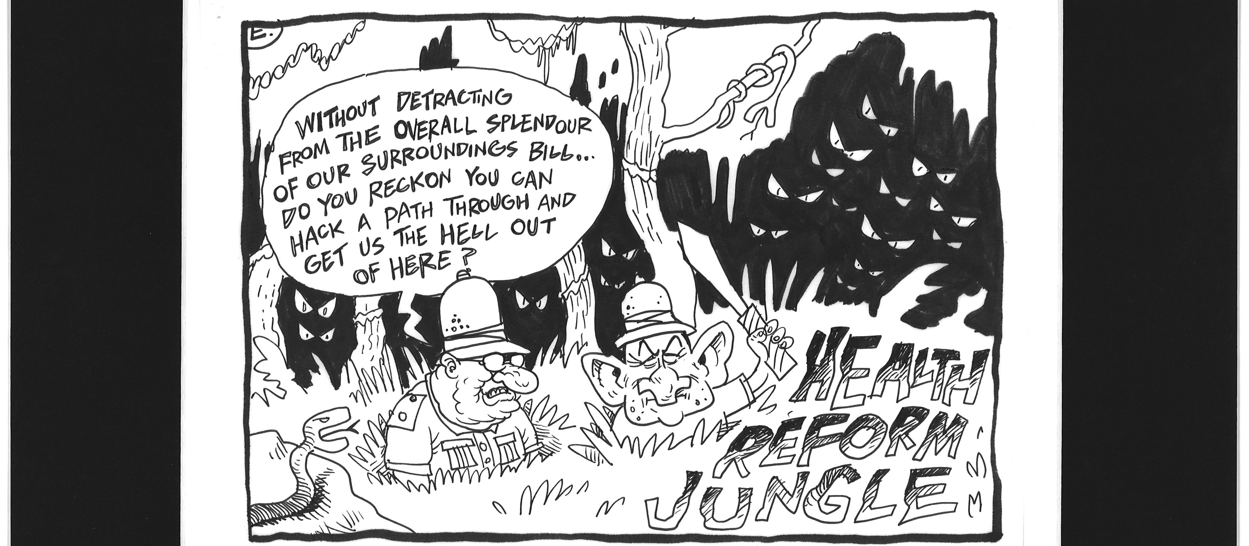 Health reform Jungle Cartoon