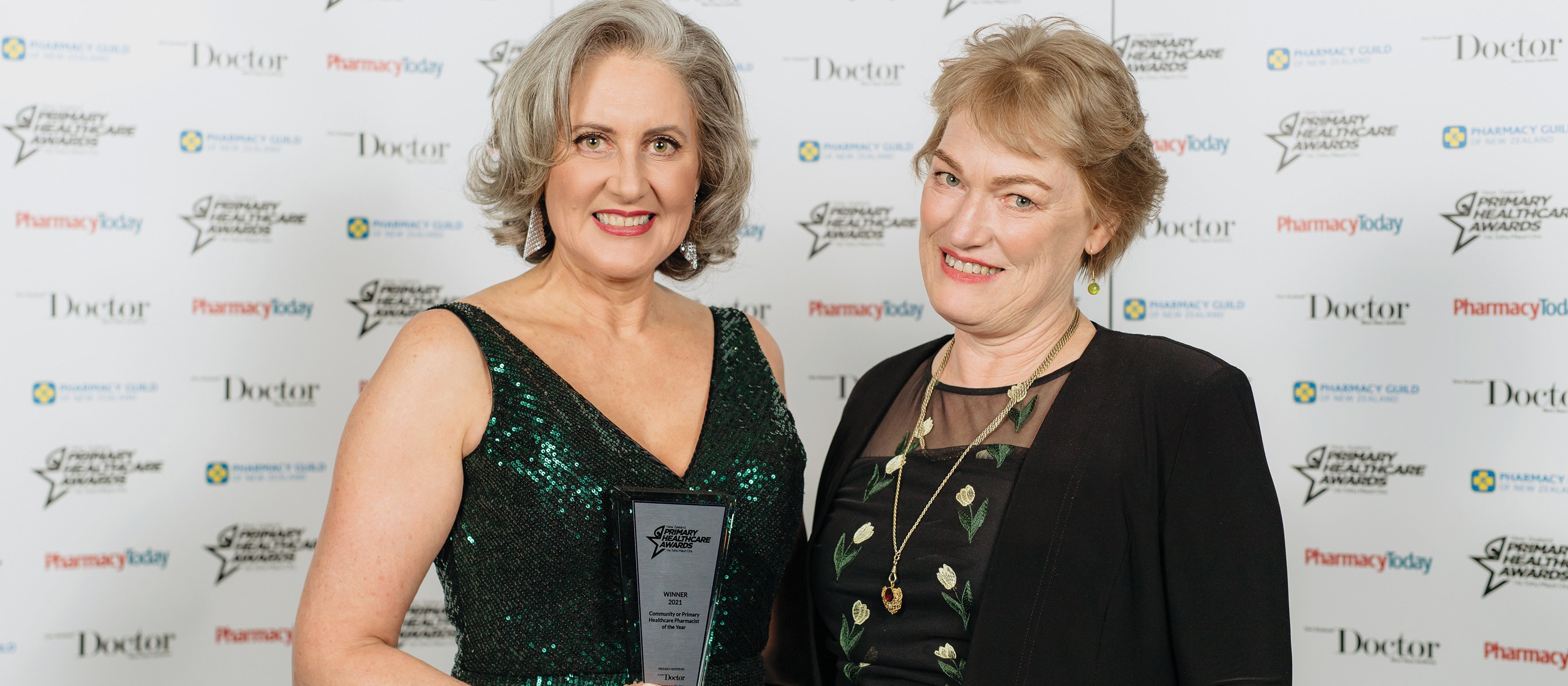 Pauline McQuoid with Clare Perry at the NZPHA