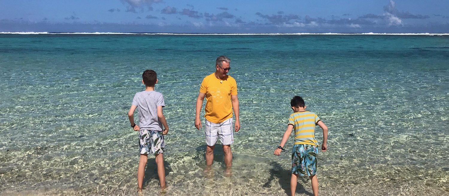 Boys in the water Rarotonga cropped