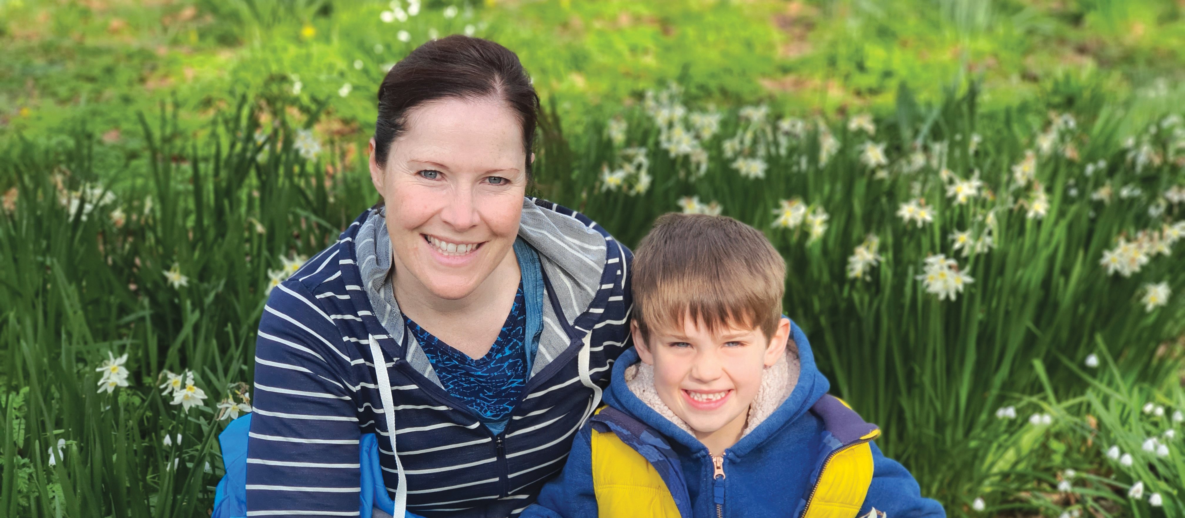 GP and researcher Geraldine Wilson with son
