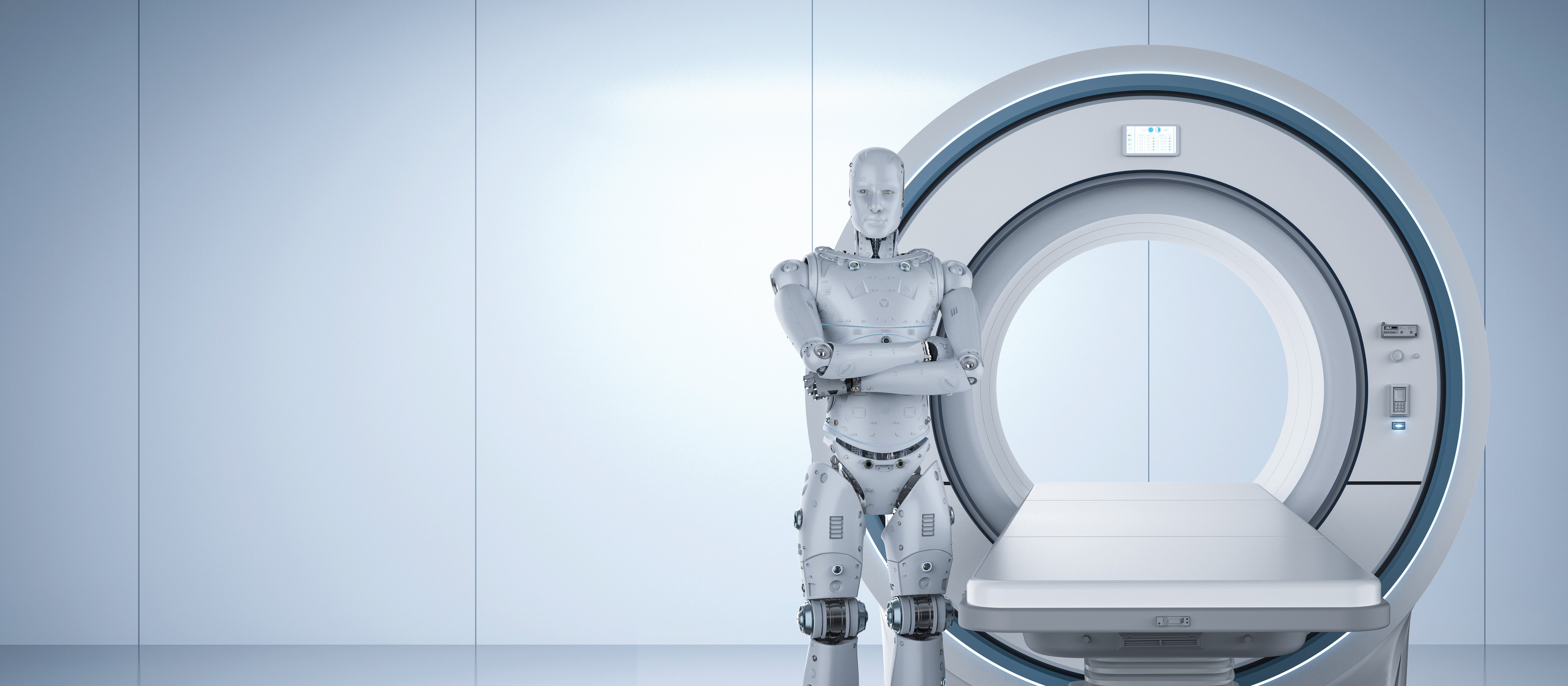 Robot Scanner CR Phonlama iPhoto on iStock-1000406240