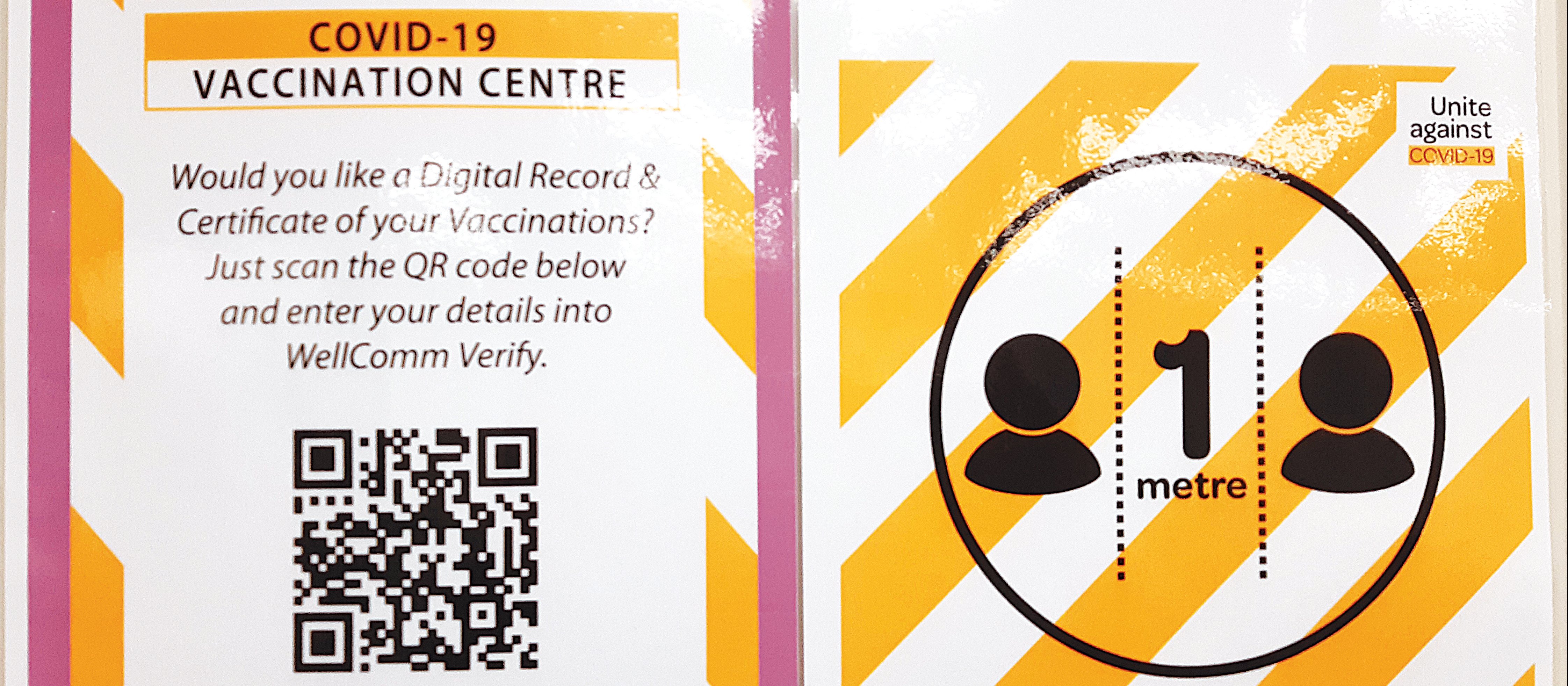 Verify vax certirficate app poster horizontal