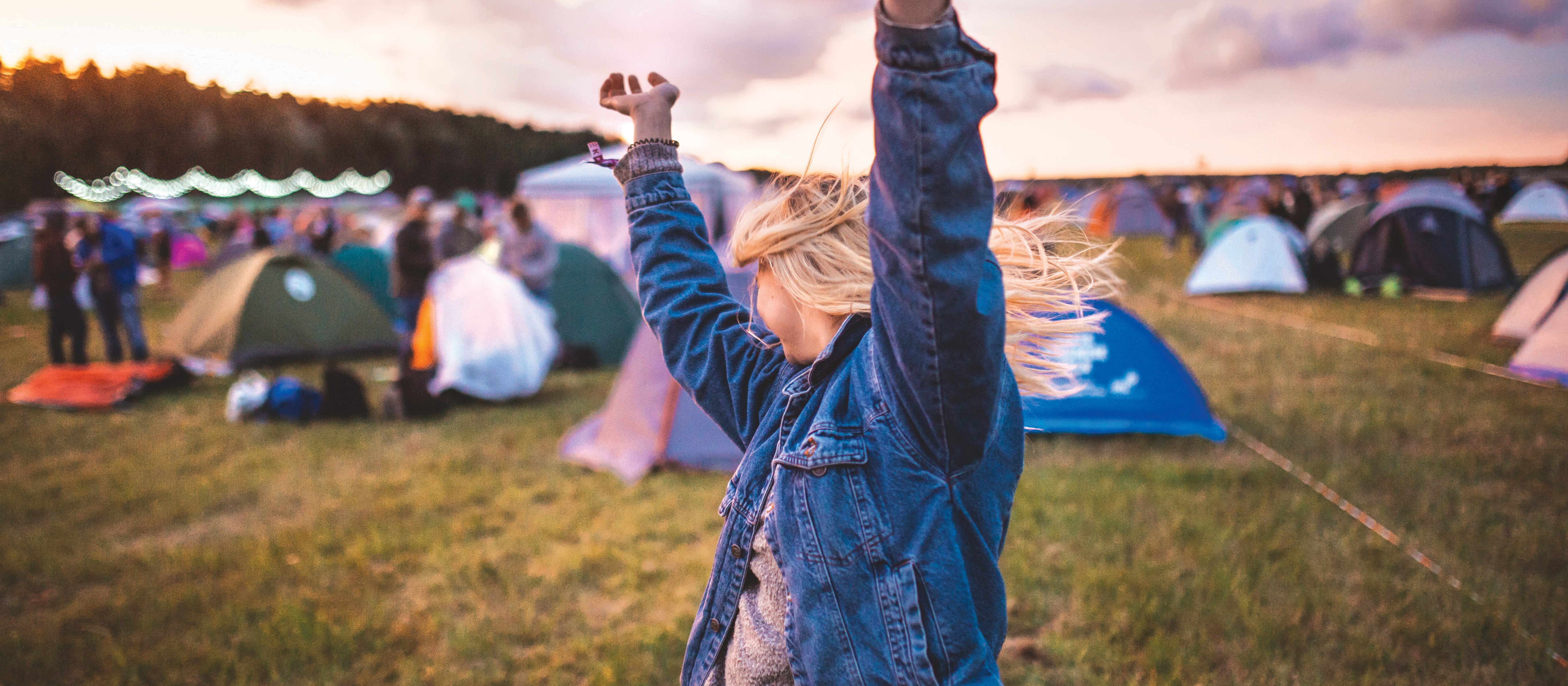 Woman at outdoor festival