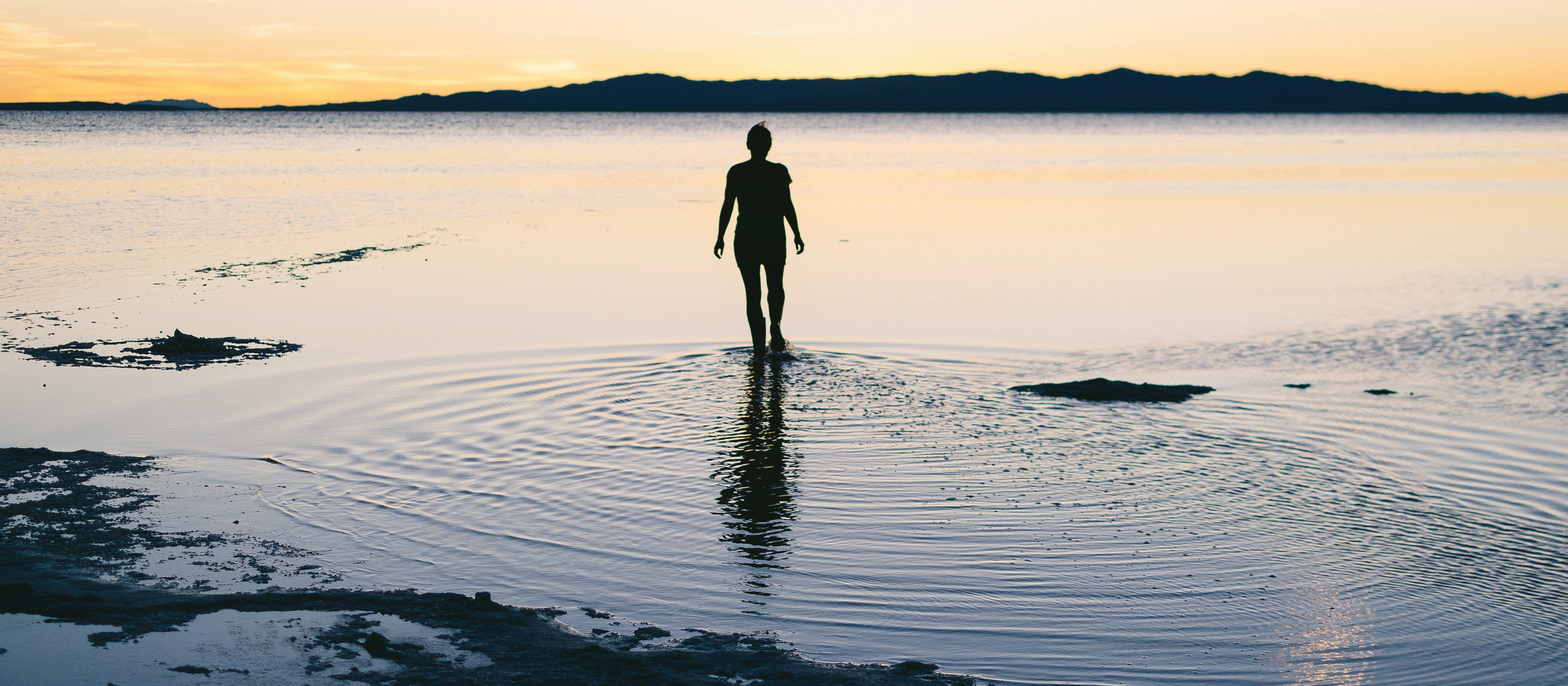 Person in water