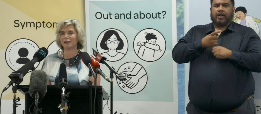 Sam Murton at media stand-up 10 March 22