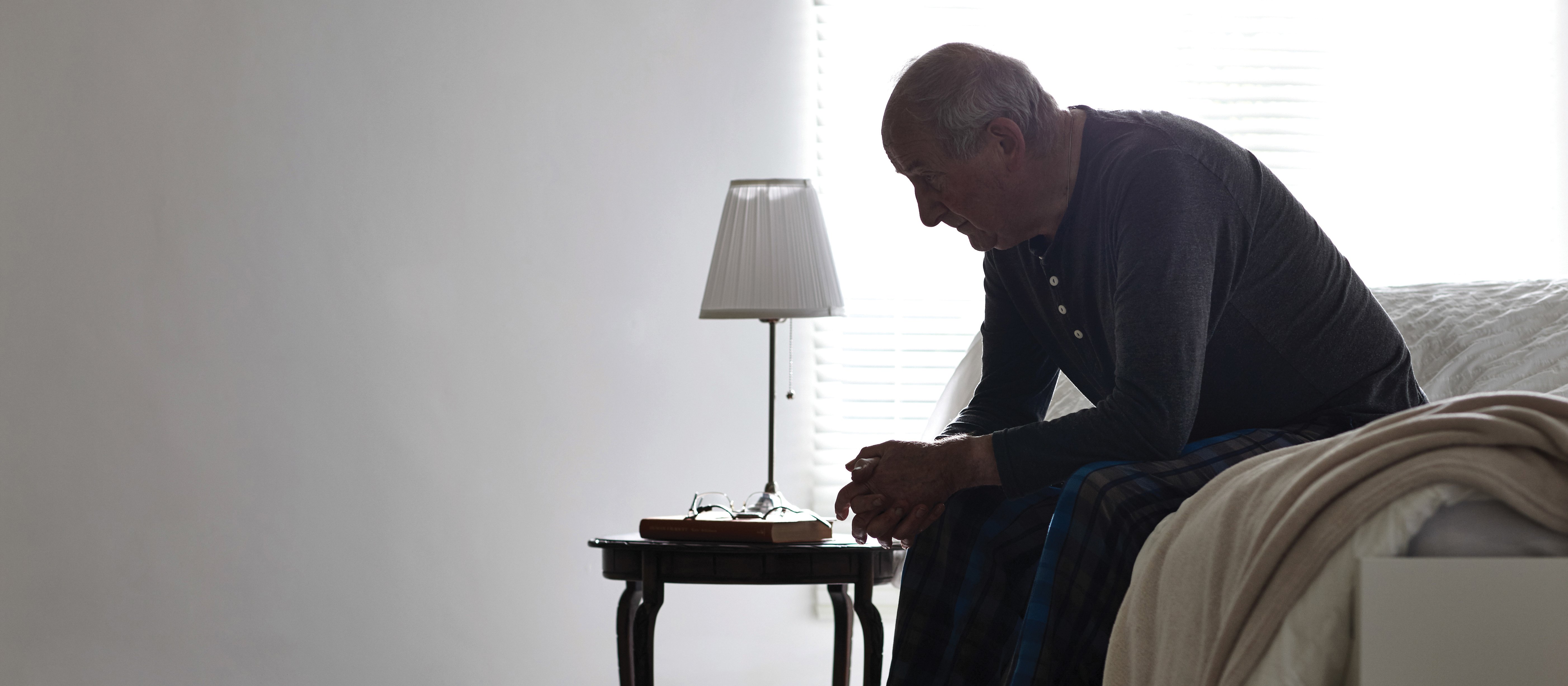 elderly man isolated