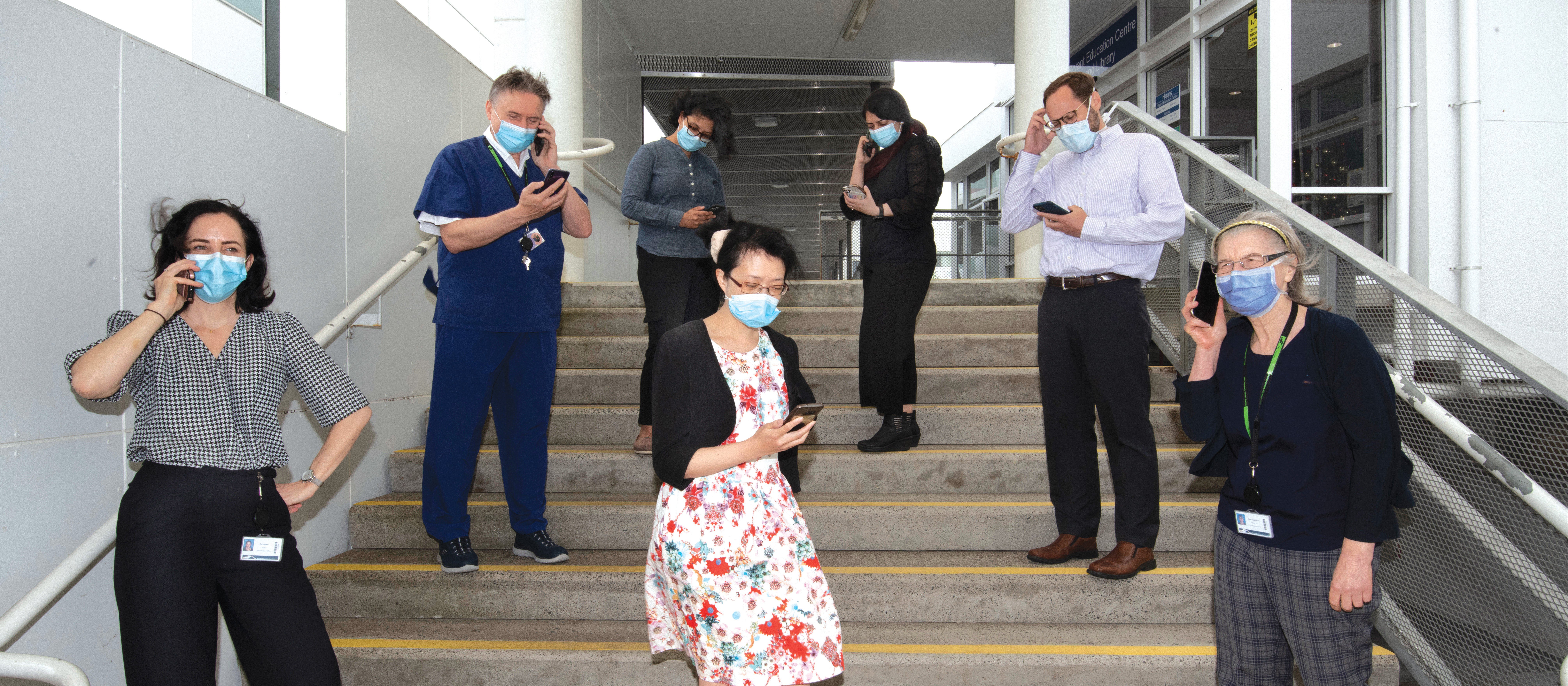 Waikato dermatologists on their phones