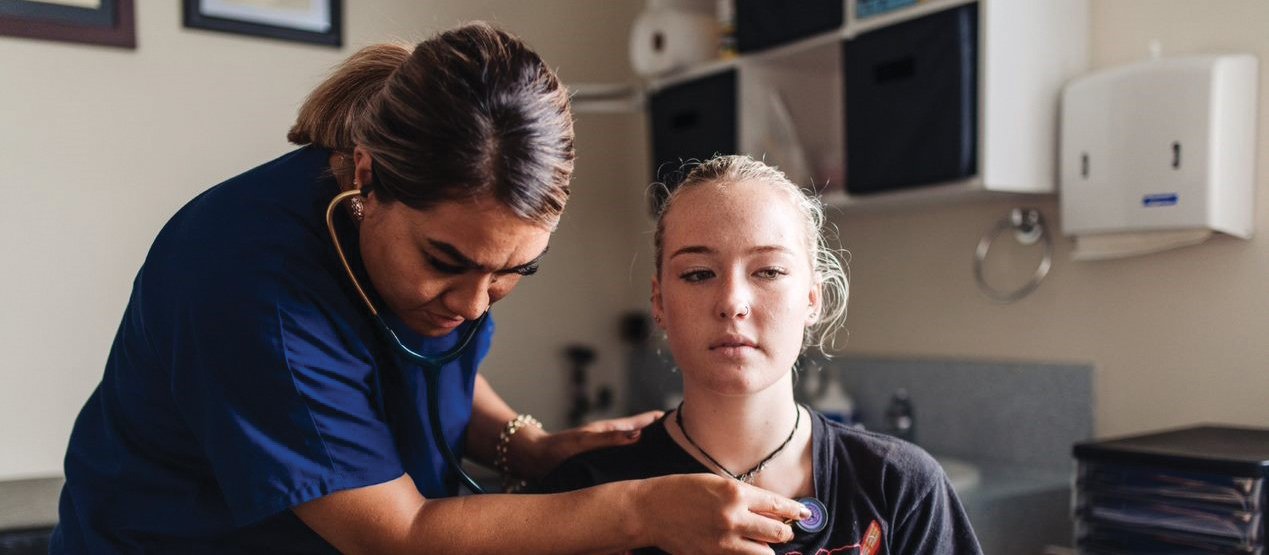 Specialist GP Dr Vanisi Prescott (Tongan) with patient.jpeg