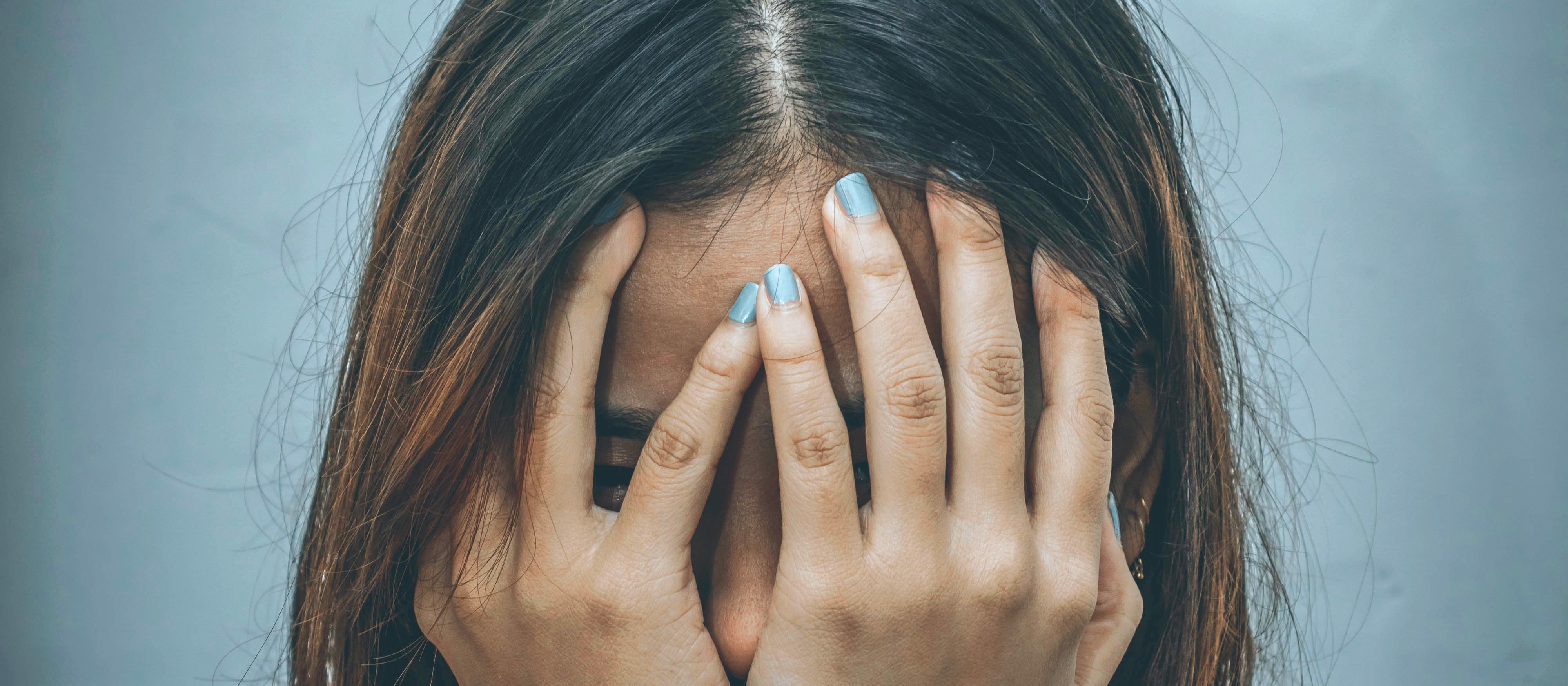 Woman upset