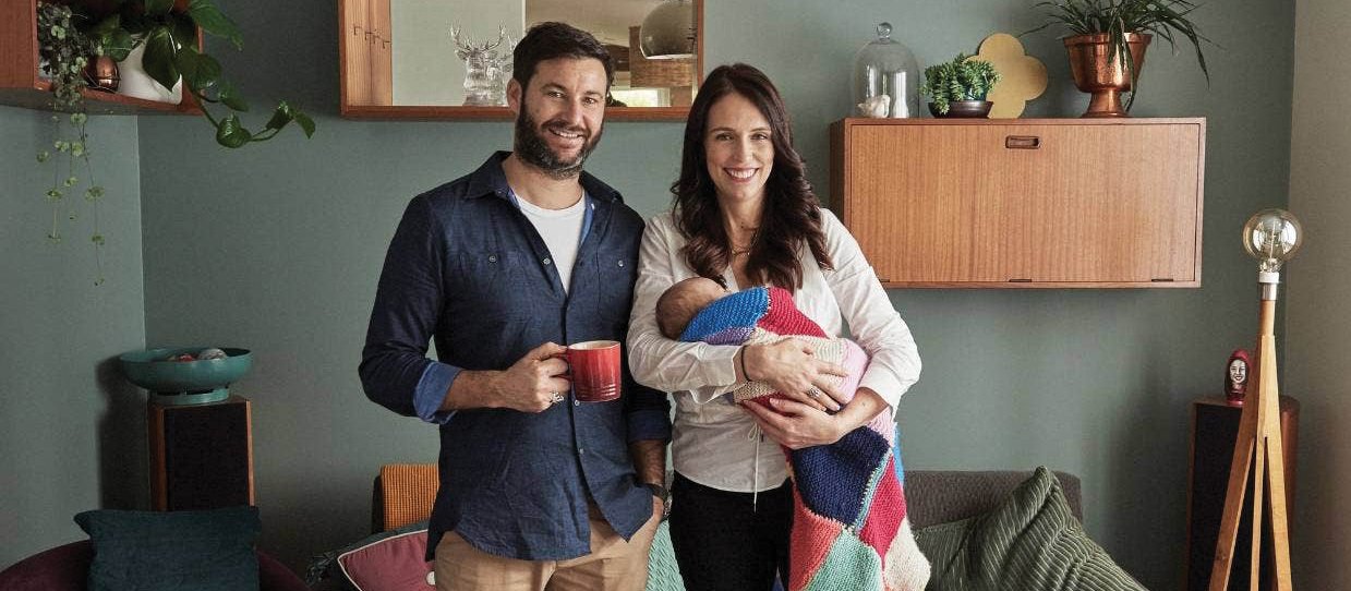 Jacinda Ardern and family 2018