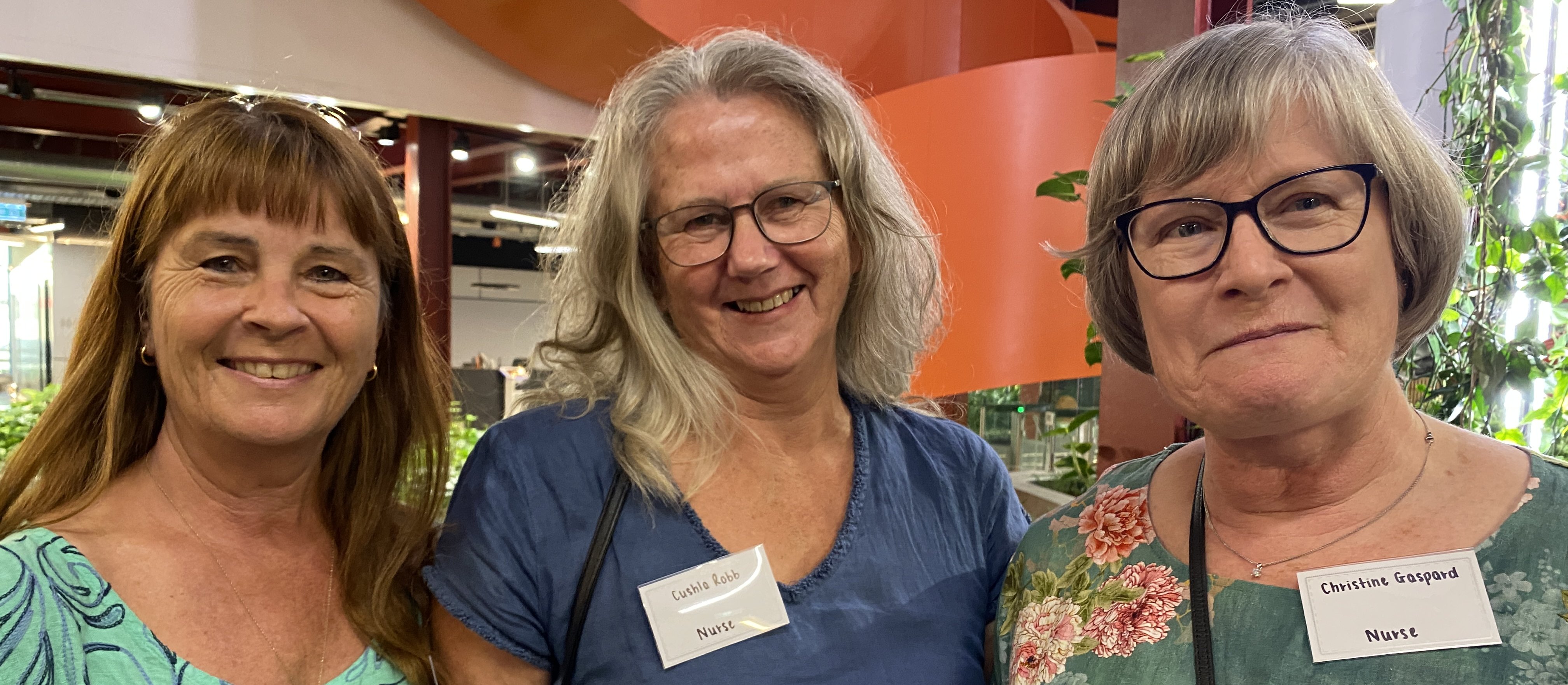 Shorecare nurses Sandra Oliver, Cushla Robb and Christine Gaspard