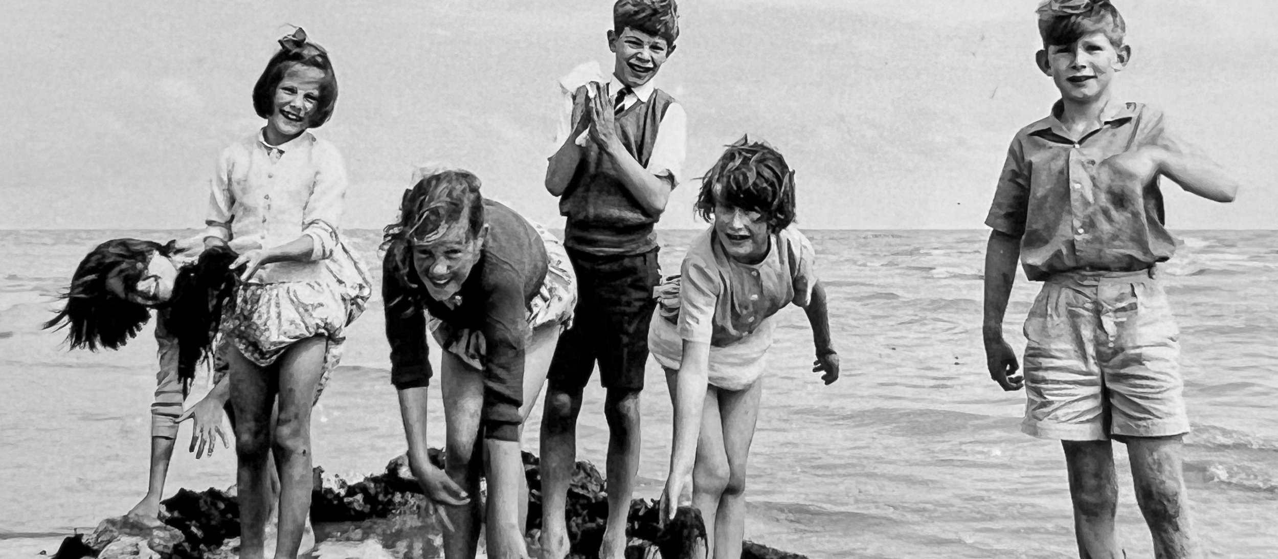 at the beach, 1964
