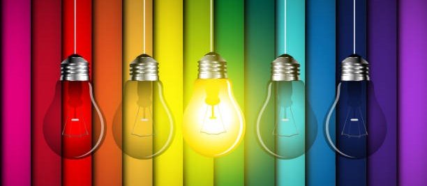 Bright coloured lights