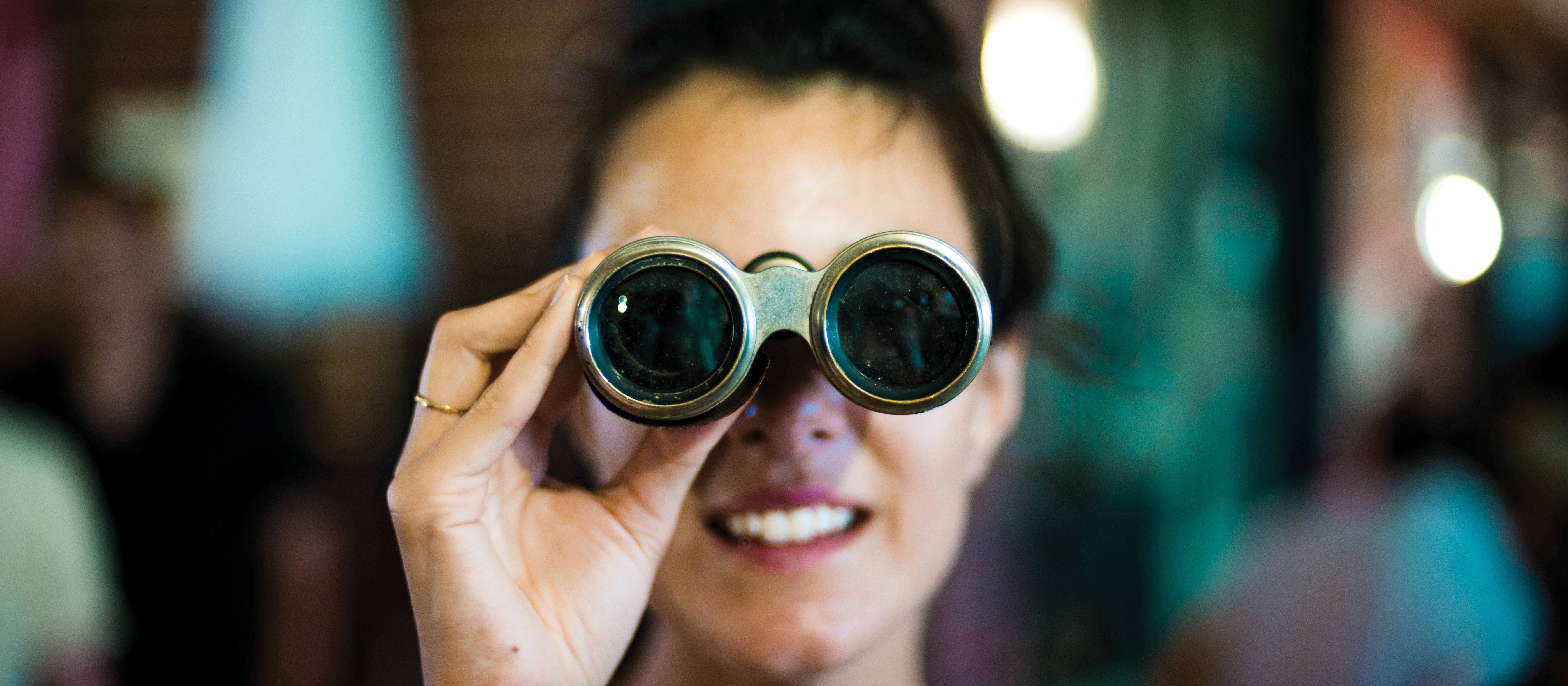 Woman Binoculars