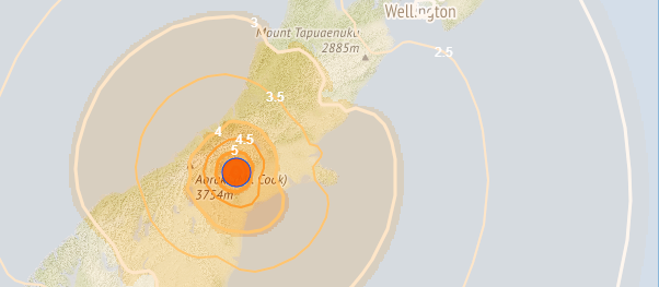 GeoNet image (Geraldine earthquake)
