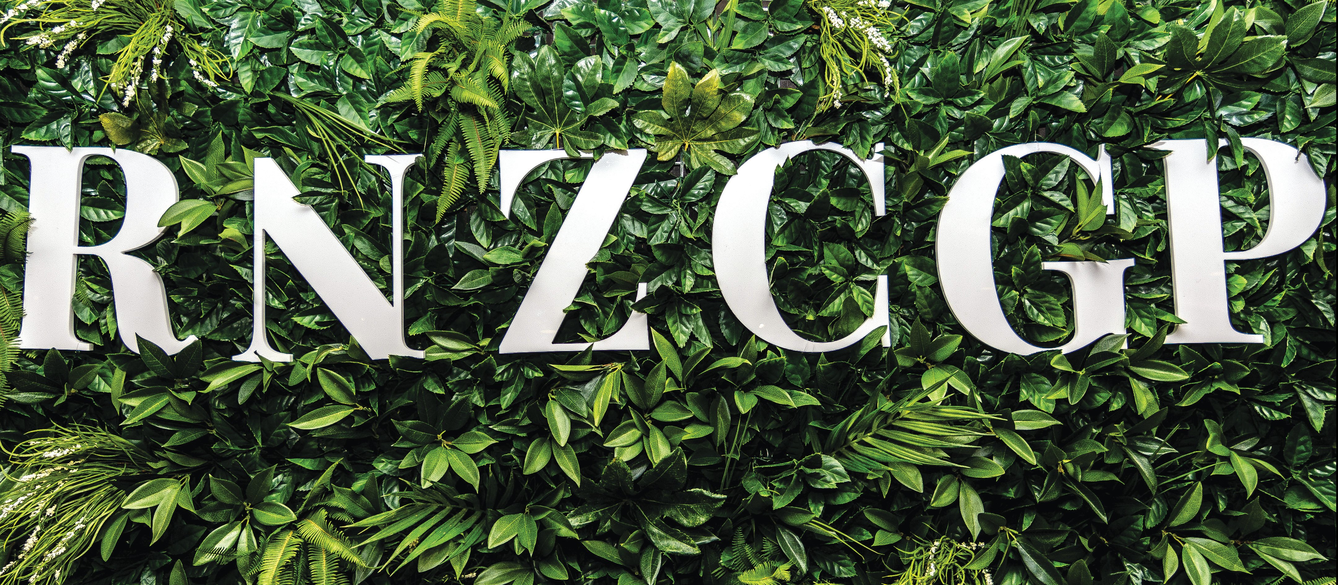 RNZCGP Logo on hedge
