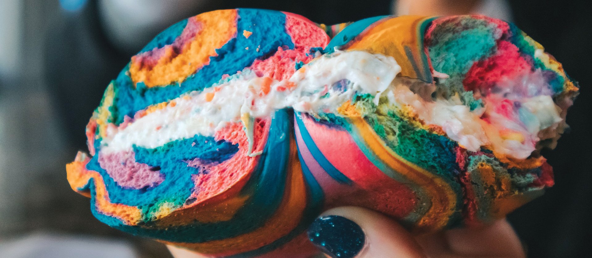 Rainbow bagel CR Caitlyn Wilson on Unsplash