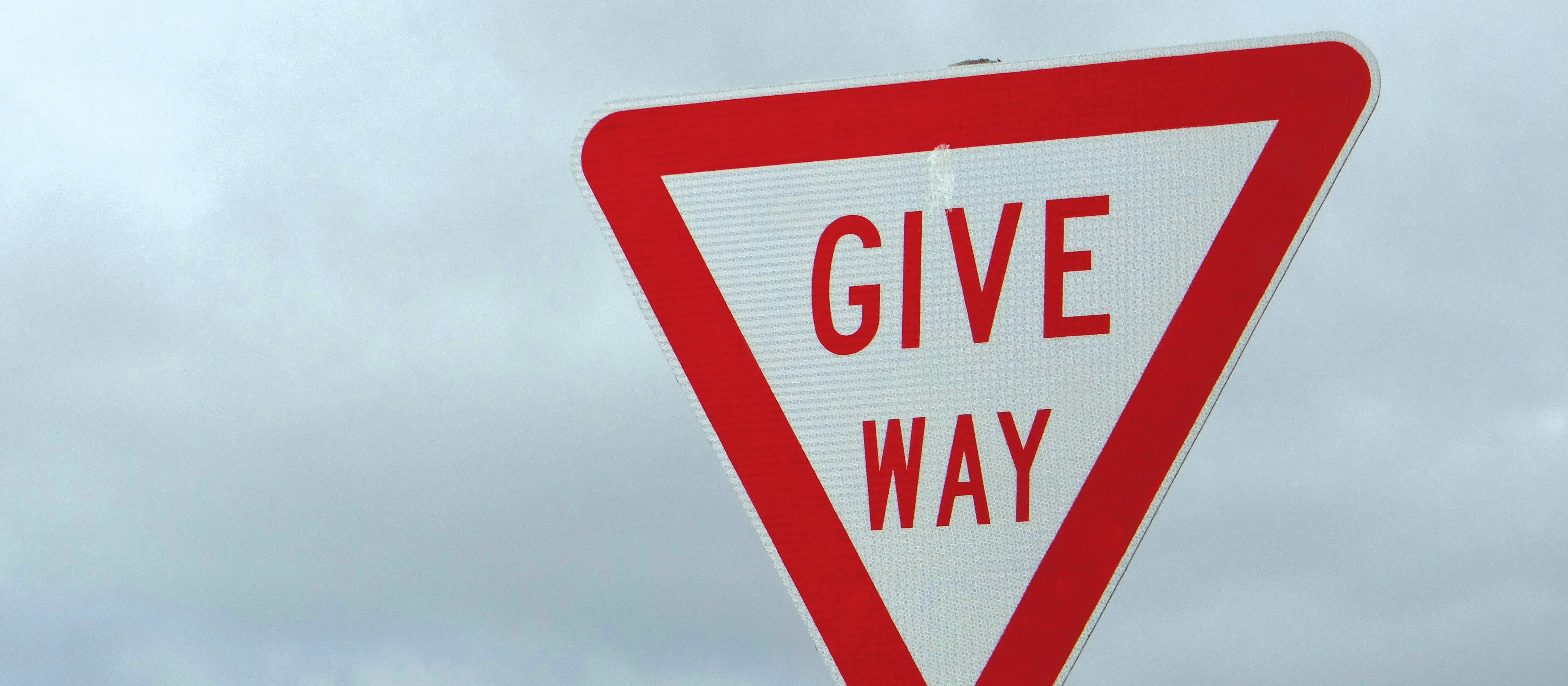 Give way sign