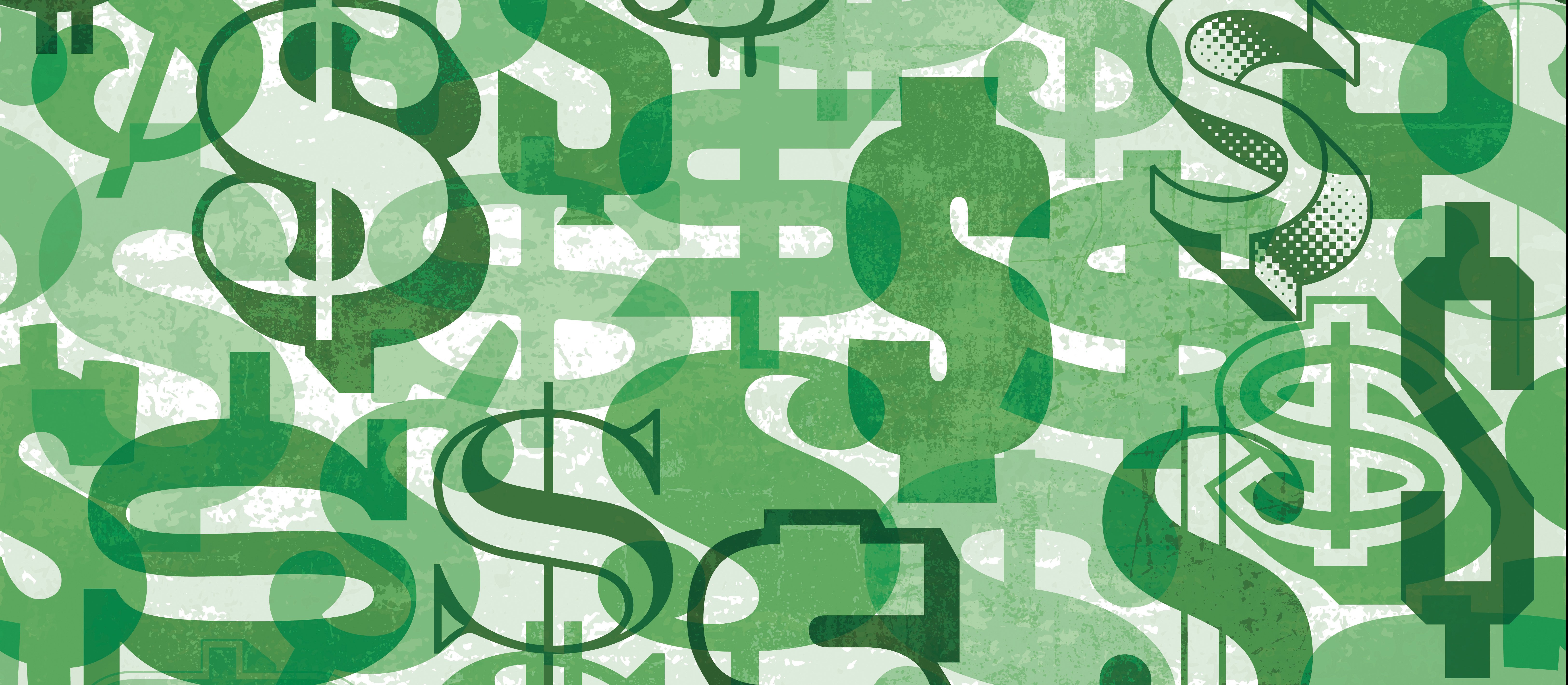 Green dollar signs