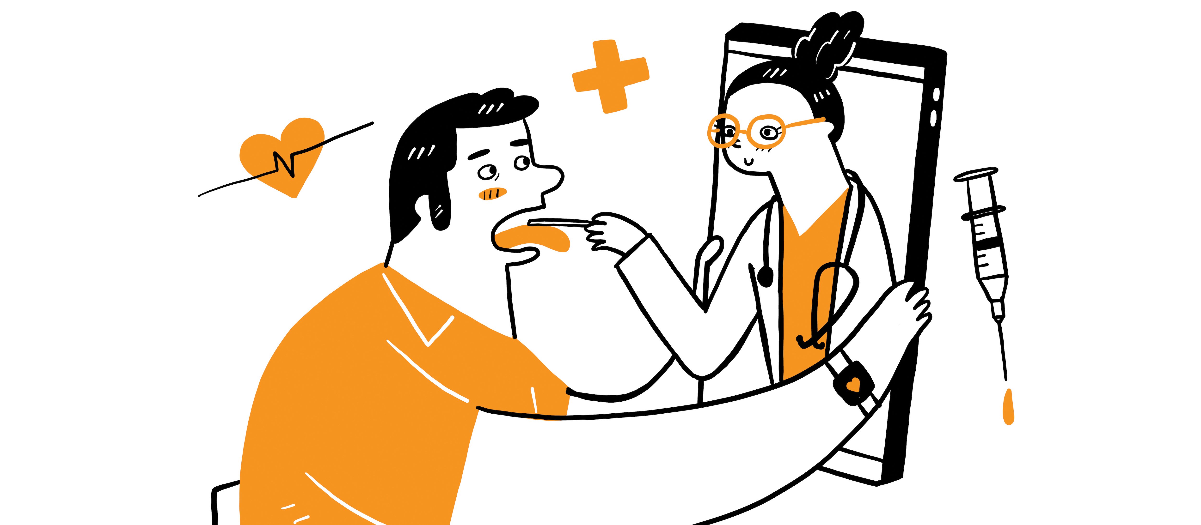 Telehealth Cartoon CR Iwat1929 on iStock