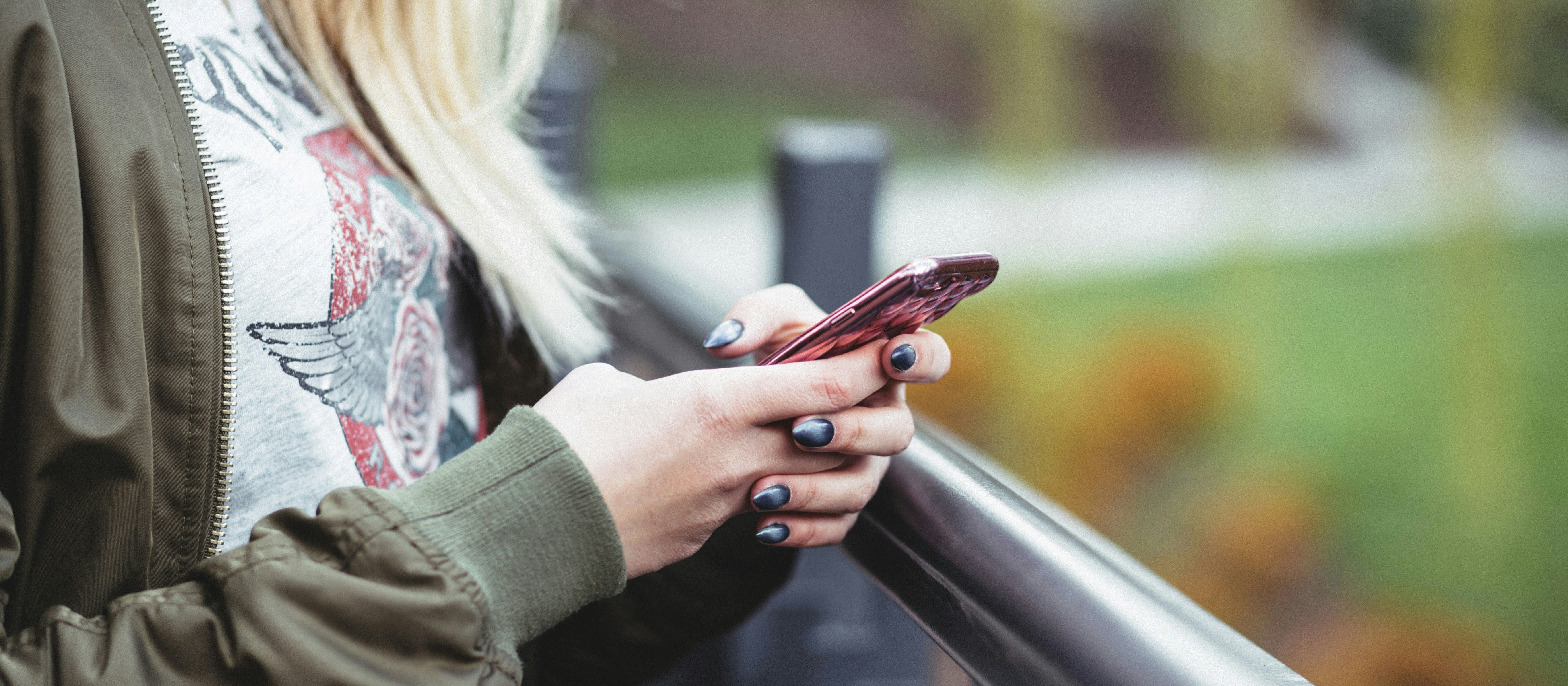 Woman texting