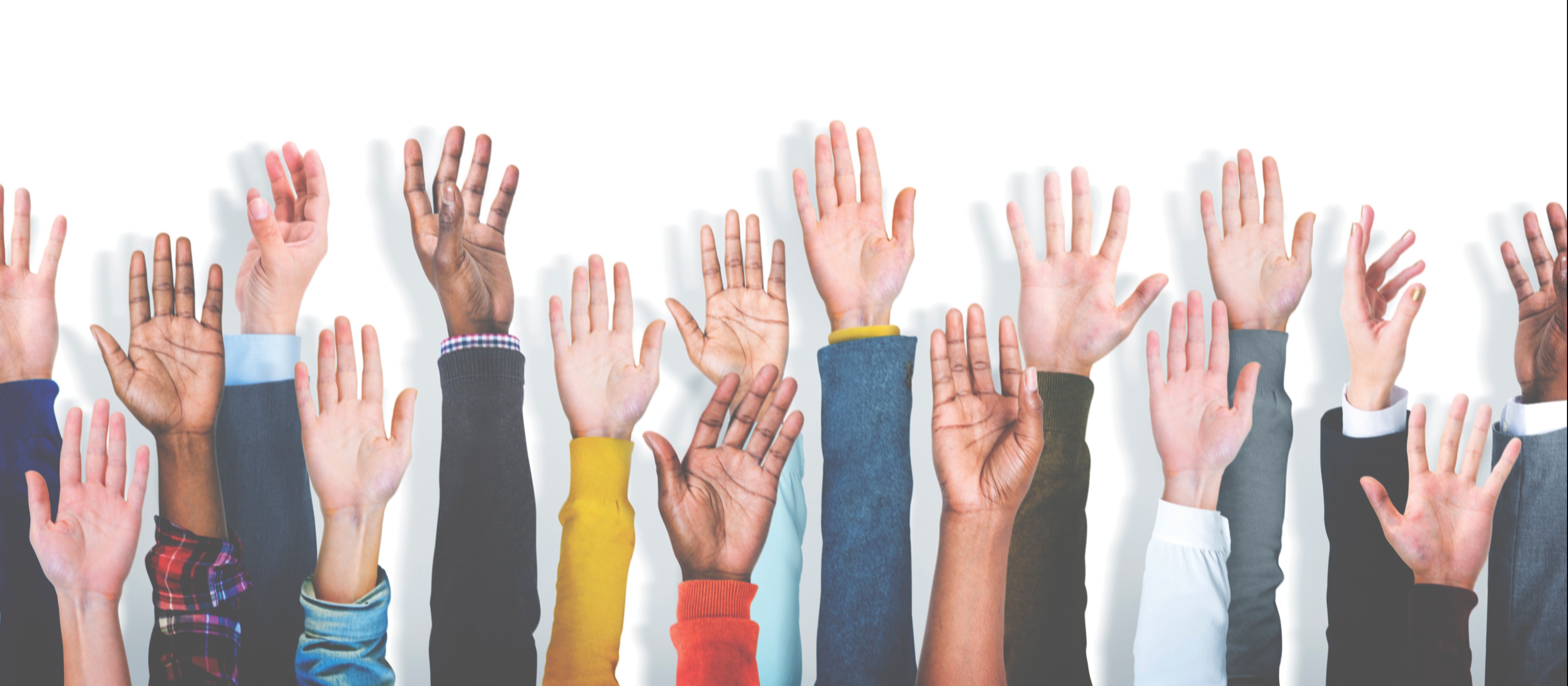 Row of hands up CR Rawpixel on iStock