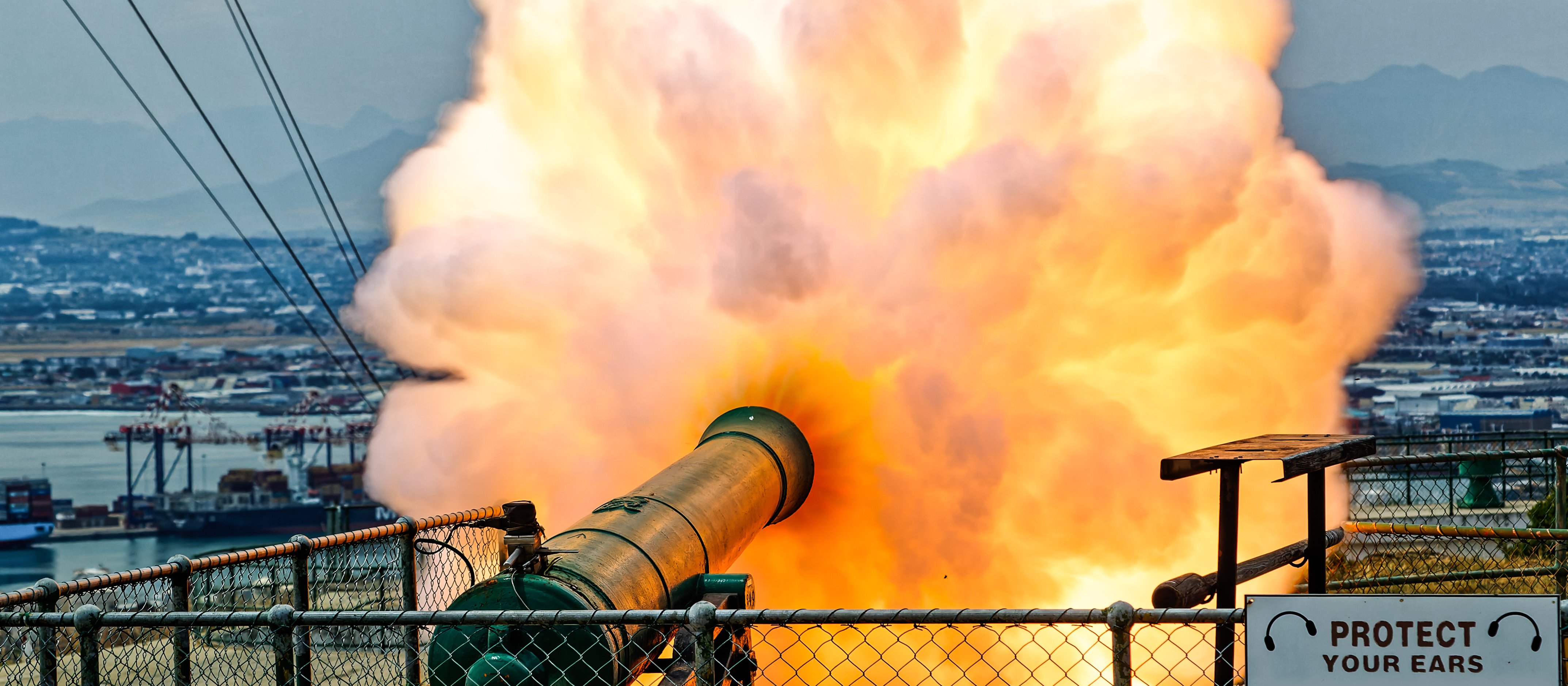 Canon firing