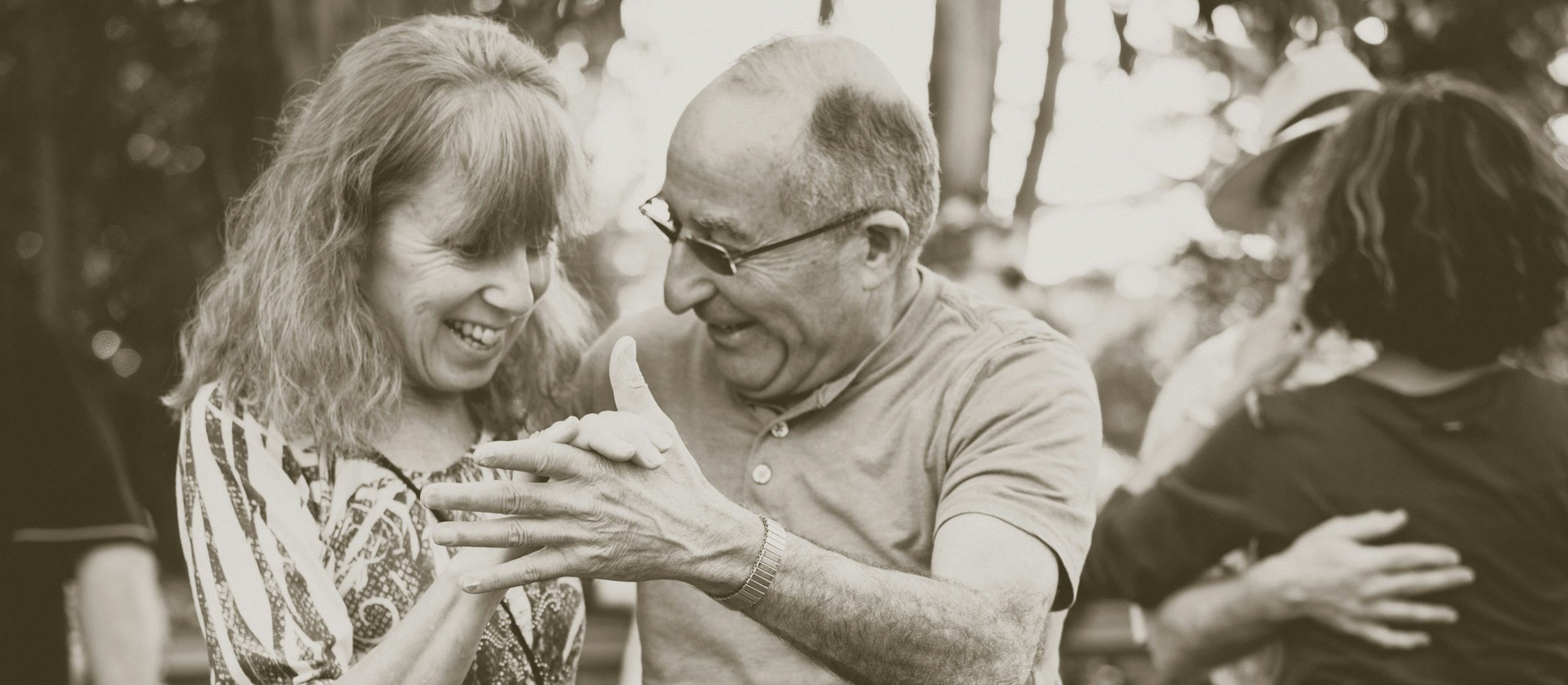 Older people dancing