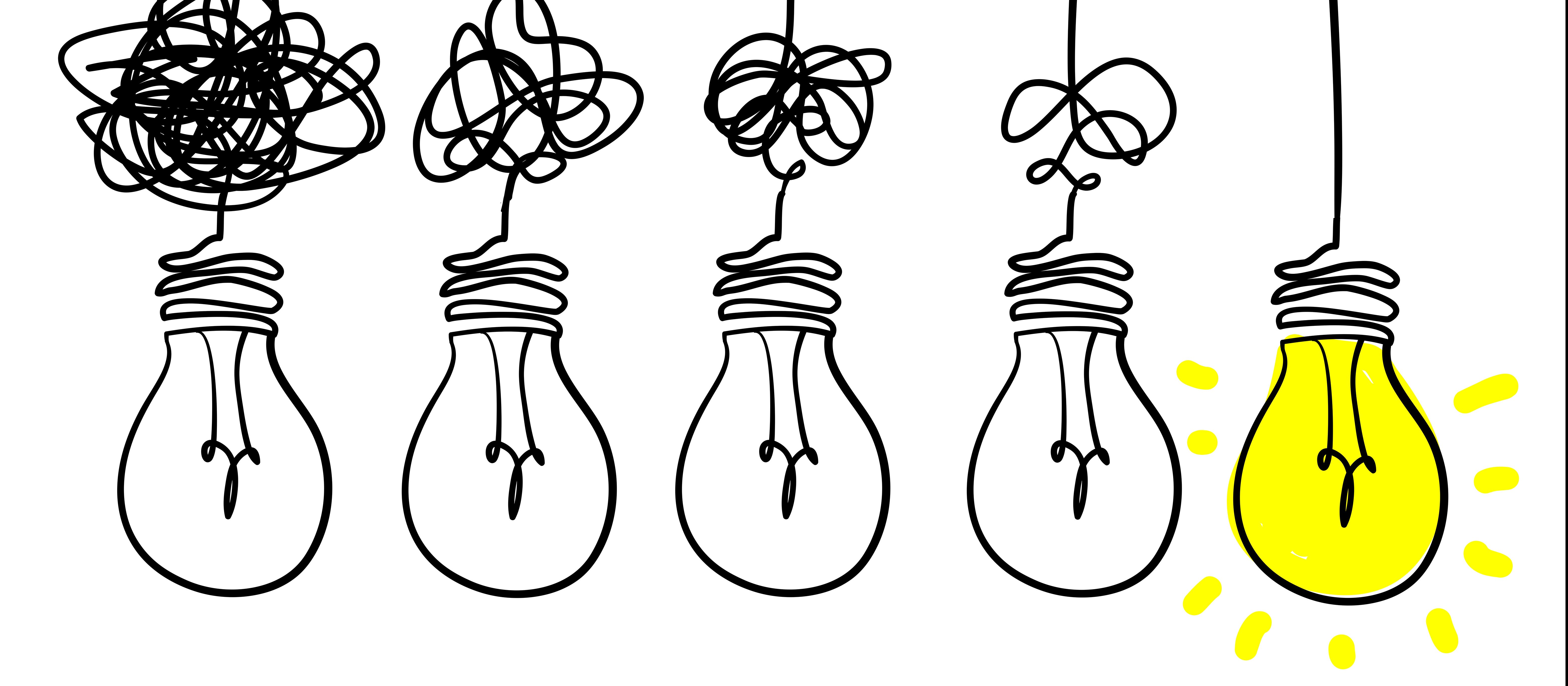 Hand Drawn Lightbulbs CR Devita-ayu Silvianingtyas on iStock 