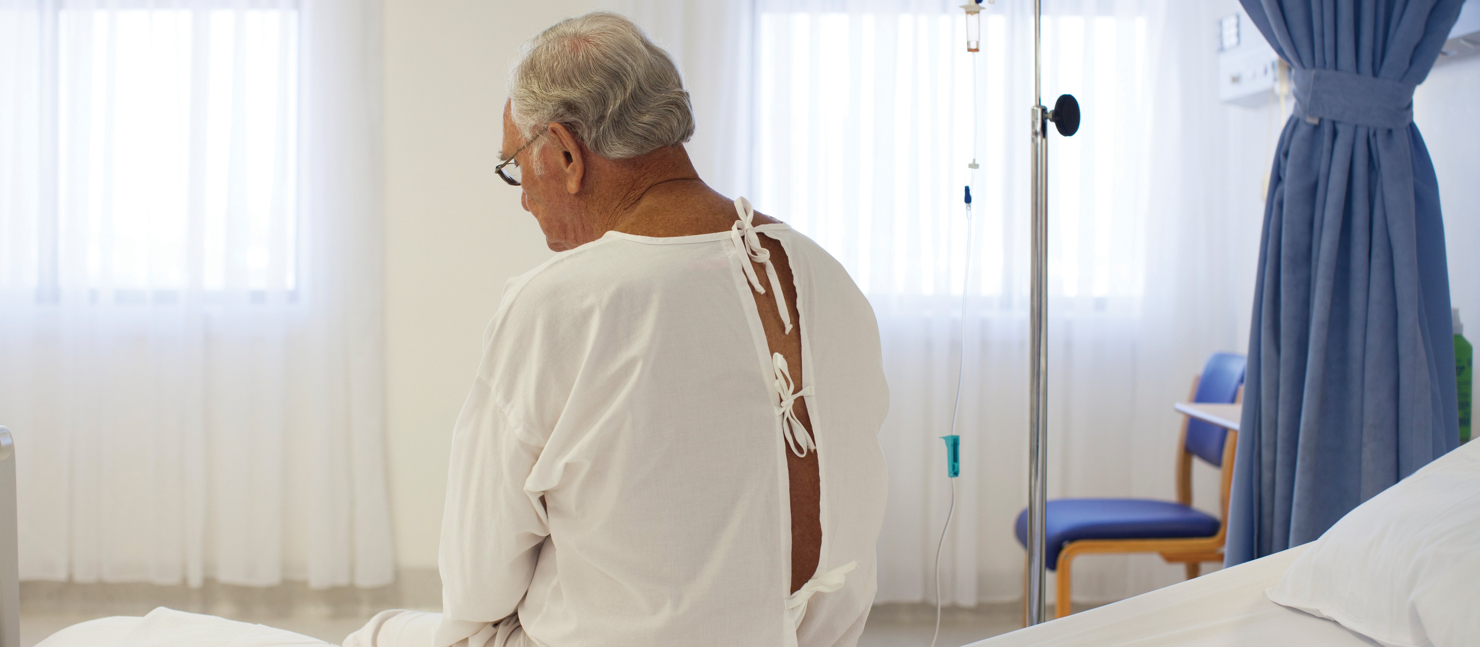 Man hospital gown CR Sam Edwards on iStock
