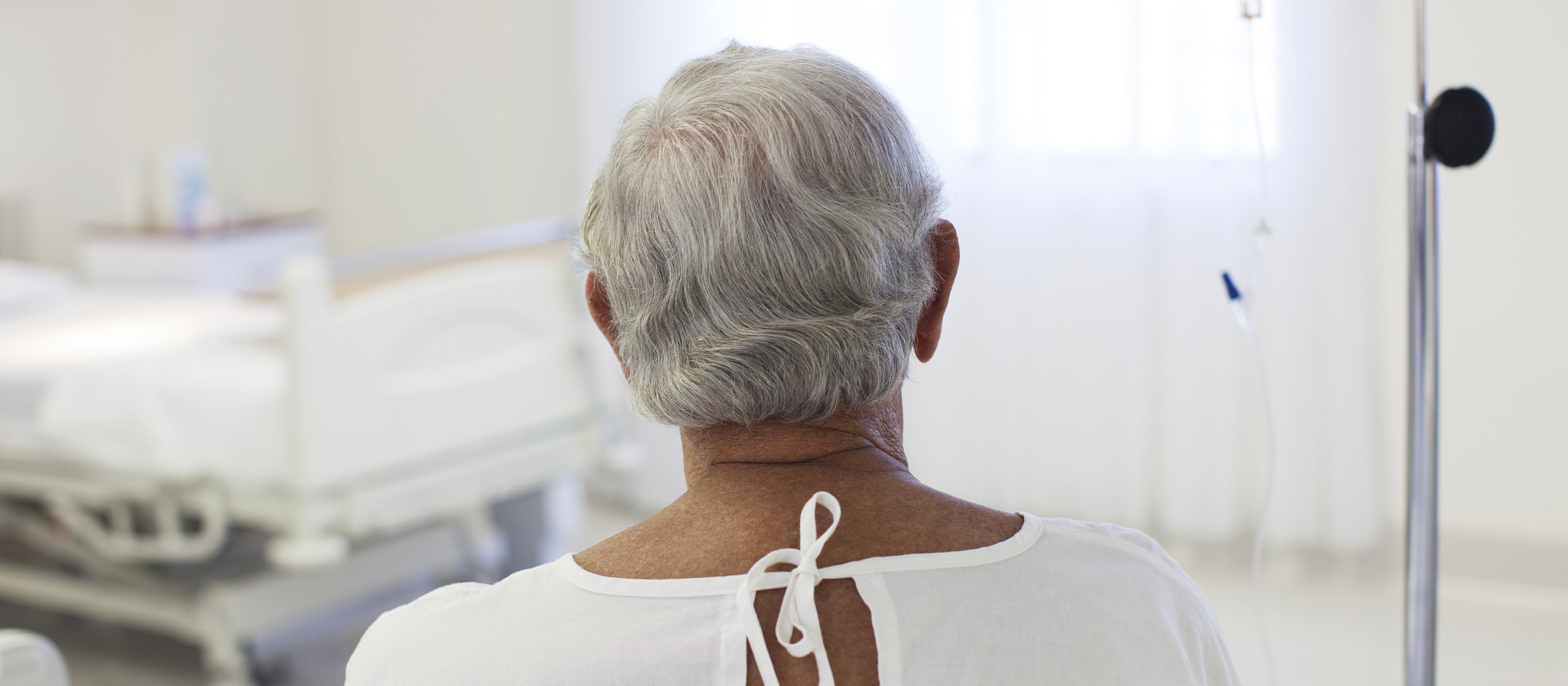 Rear view hospital gown