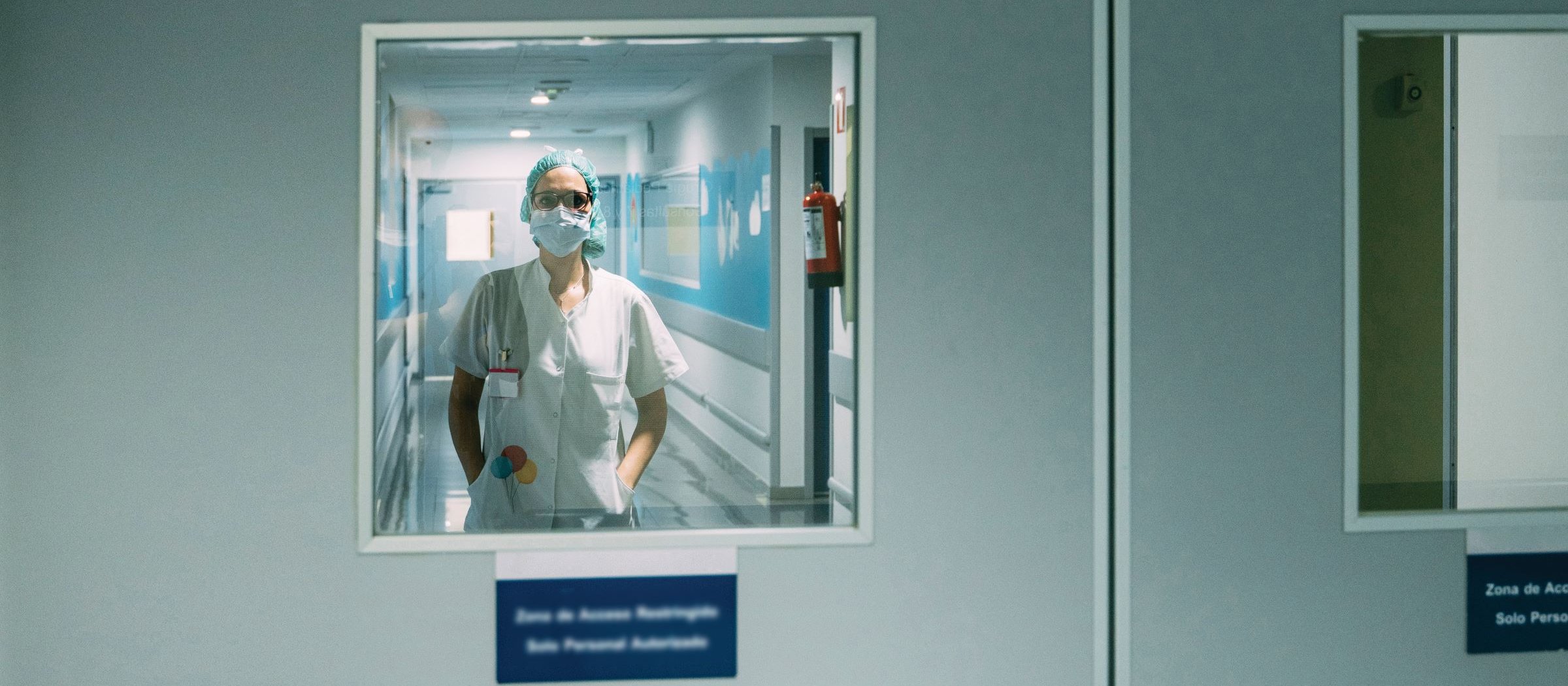 Hospital door doctor CR Jose Luis Carrascosa on iStock