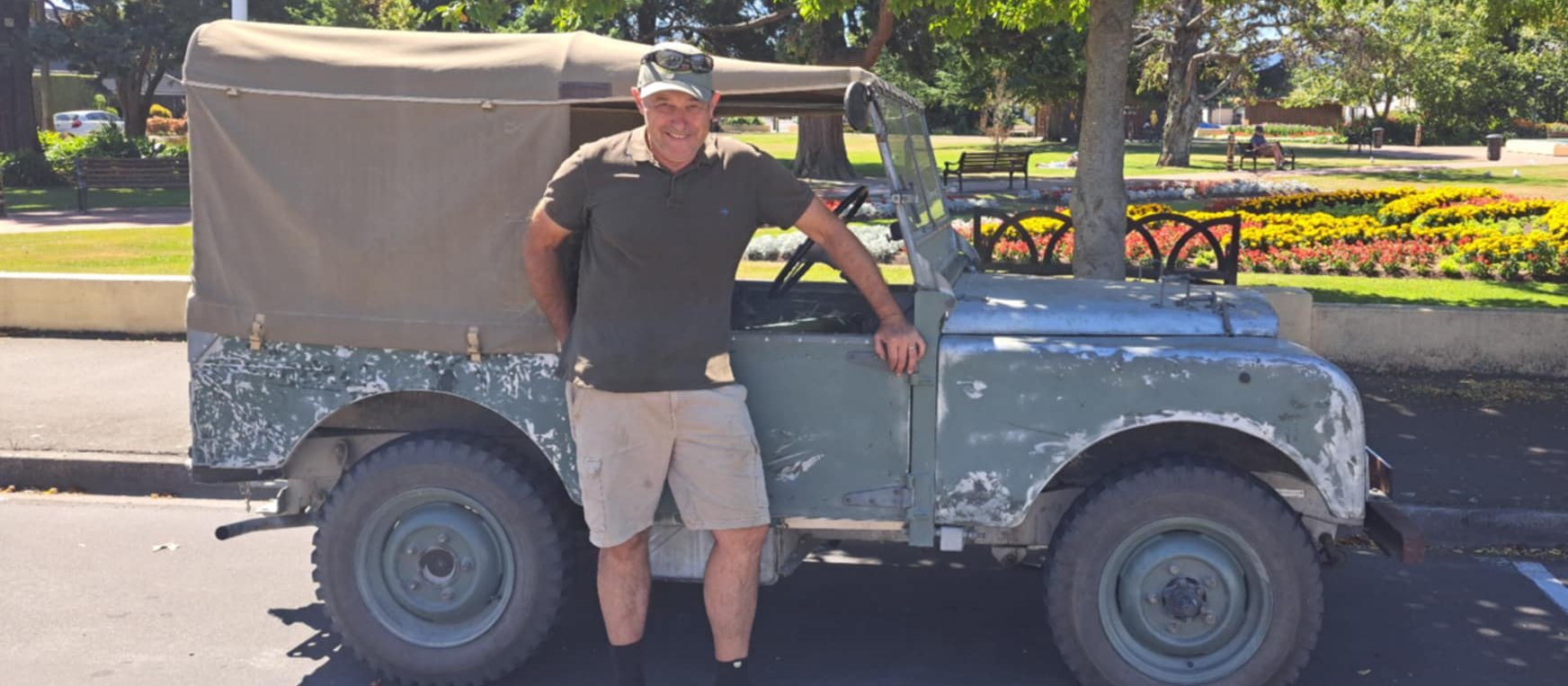 Julian Paton with sport landrover main