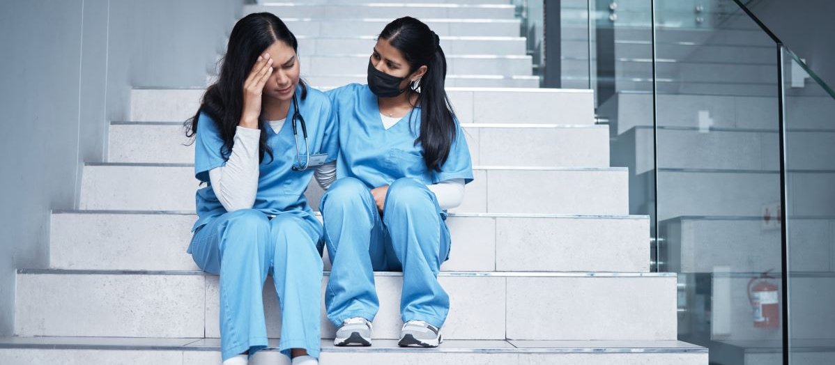 Burnt out Nurses CR PeopleImages on iStock 