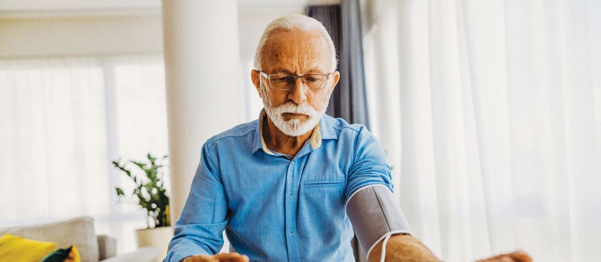 Older man measures BP CR Milos Bataveljic on iStock