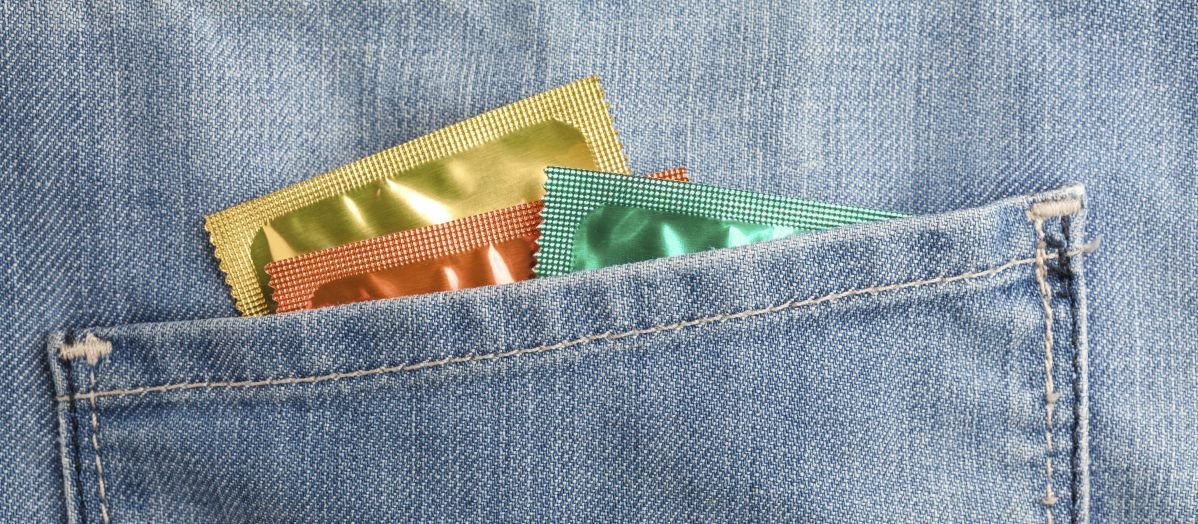 Condom in pocket