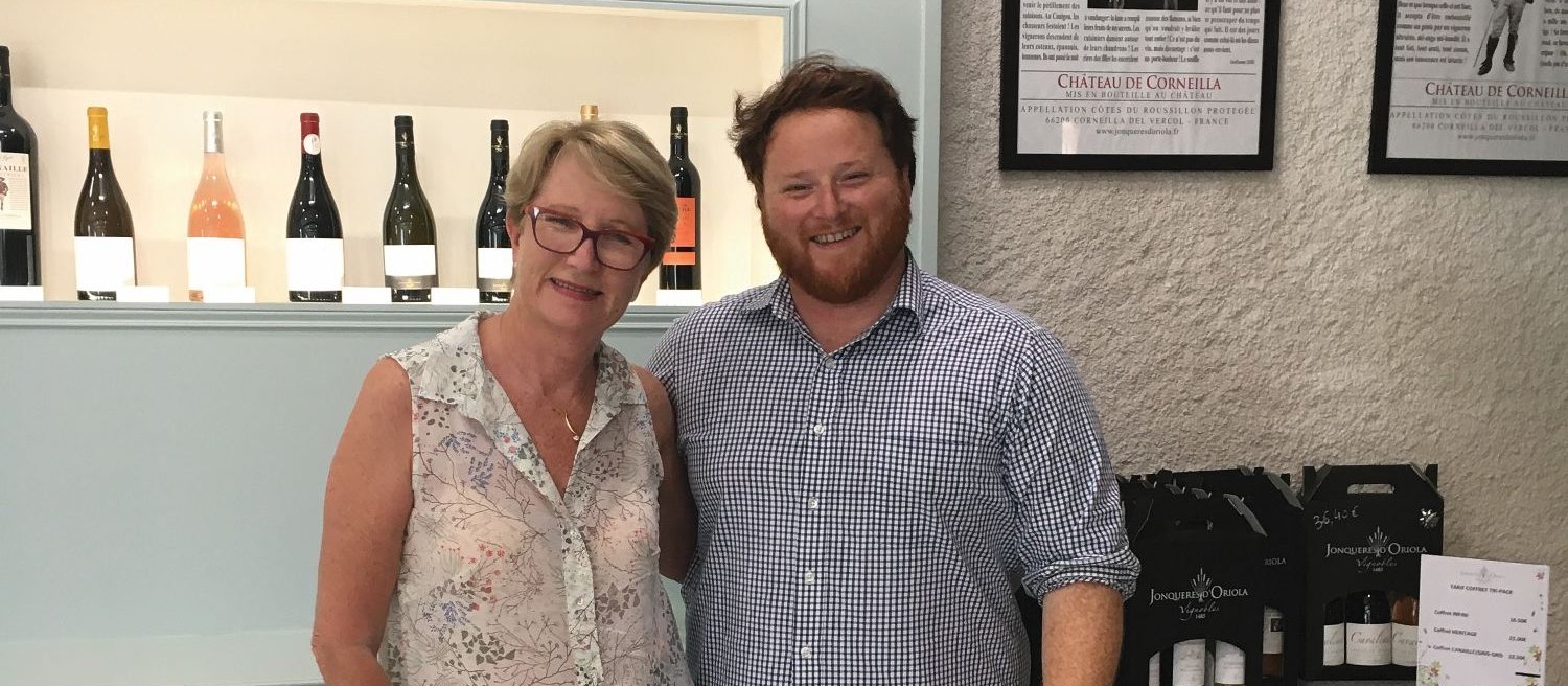 Pippa MacKay with William the winemaker
