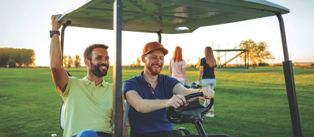 Golf, men, fun