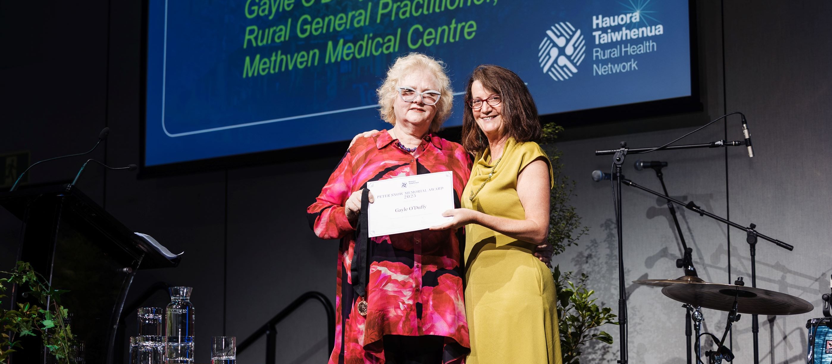 Gayle O’Duffy and Fiona Bolden Peter Snow Award