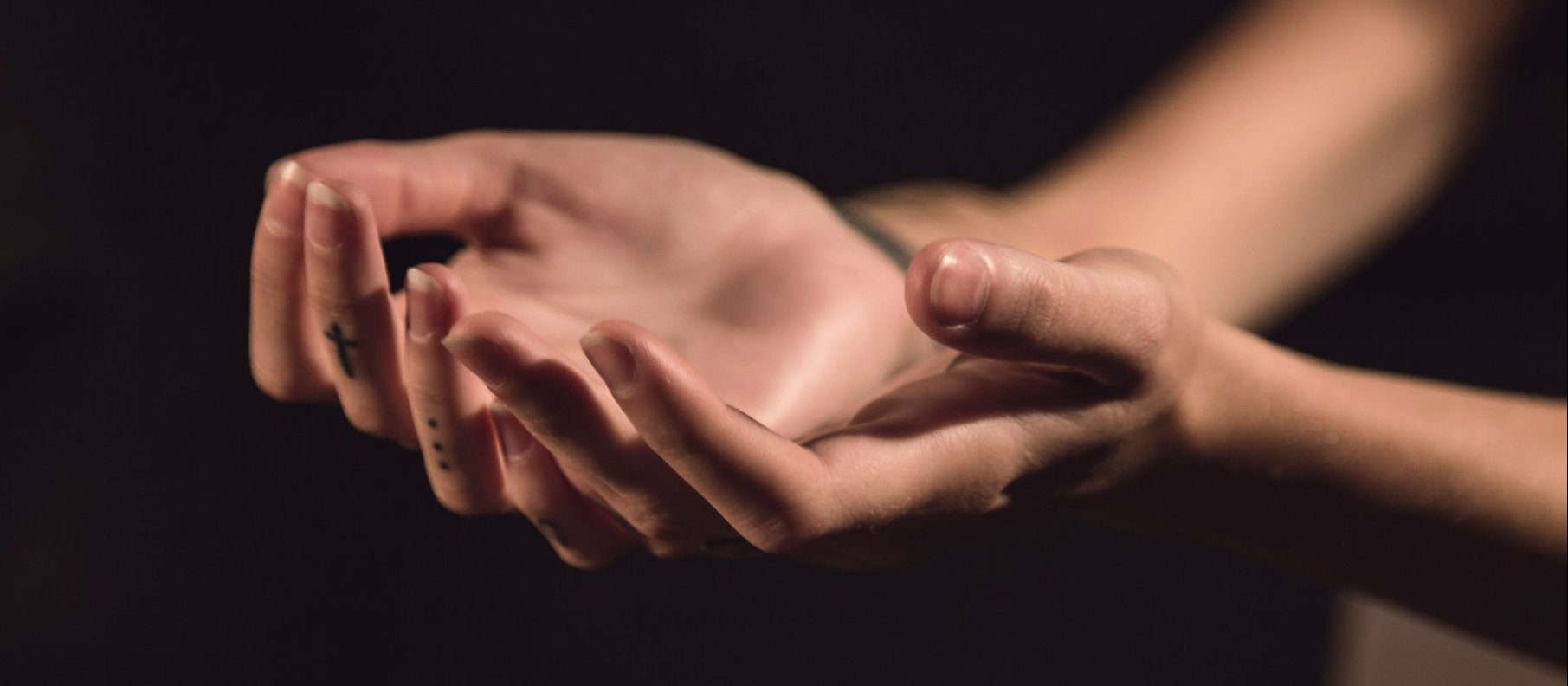Cupped hands