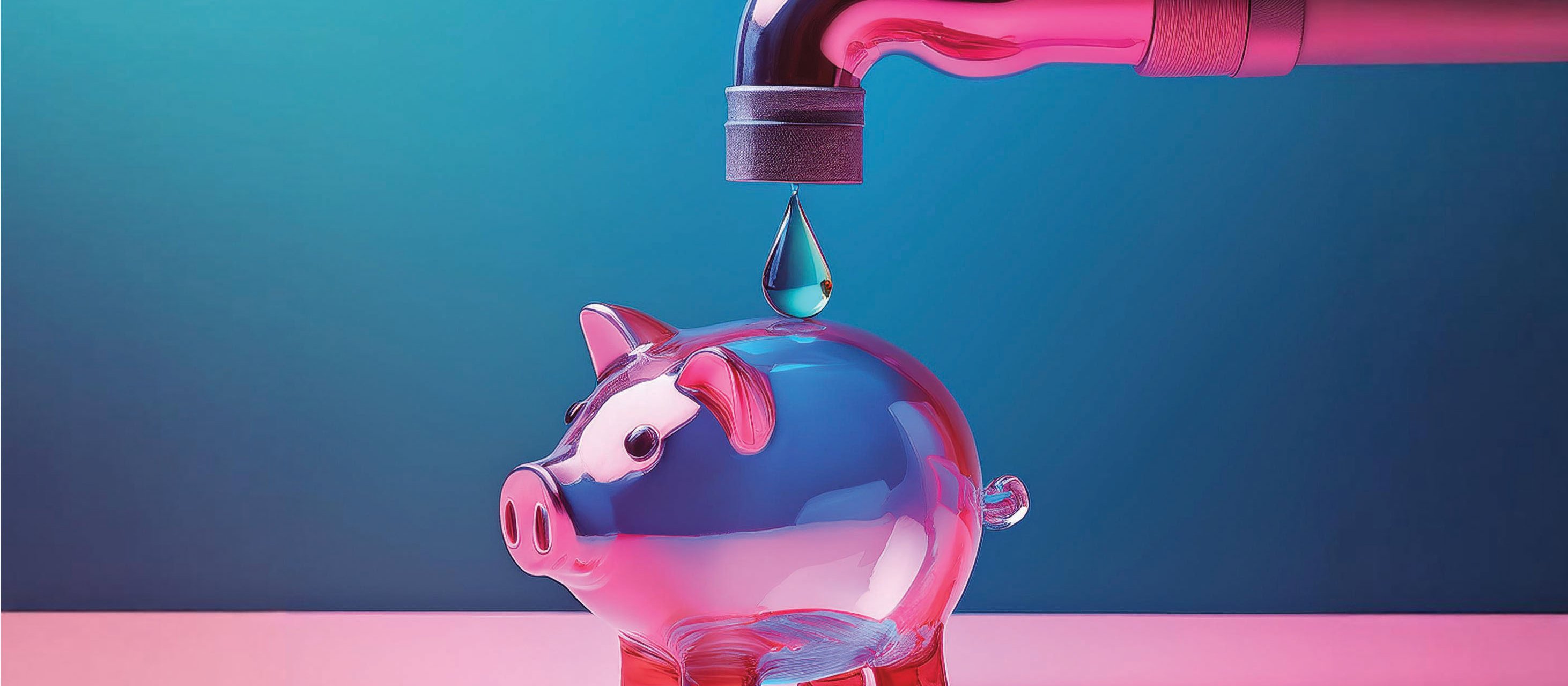 Firefly_Piggy bank with tap_not enough money