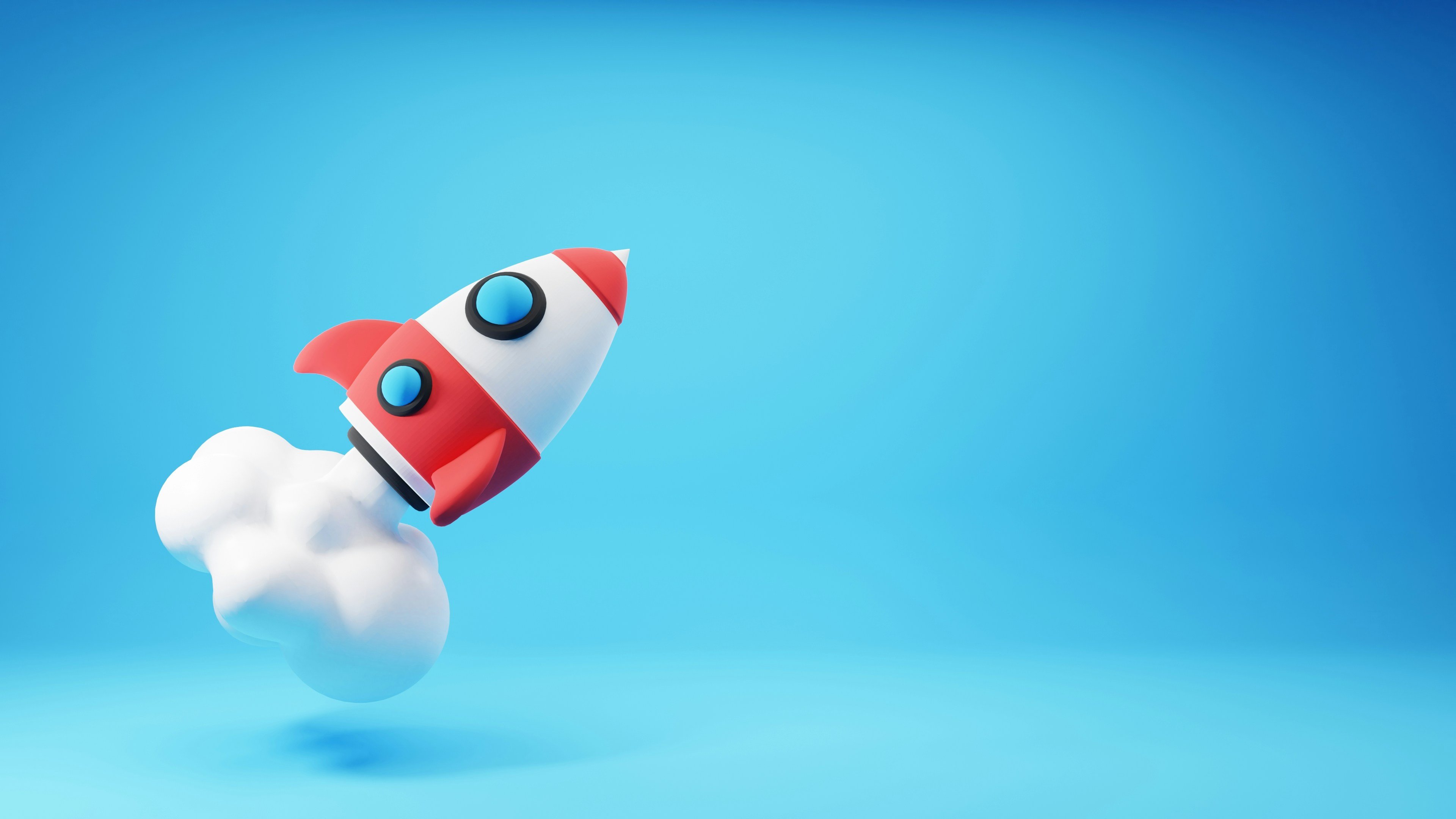 Rocket, blast off, take off, flying