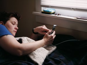woman on phone