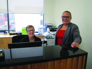Silverdale Medical manager Dale Te Iwimate (right) with receptionist Pip Downey at the practice’s Millwater clinic   