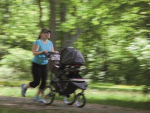 Running with baby