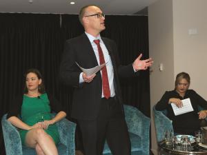 David Clark with Julie Anne Genter and Ria Bond