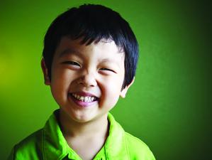 Smiling Asian boy