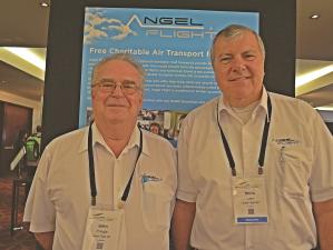 Angel Flight volunteers John Pringle and Steve Lowe 
