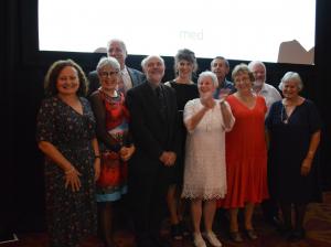 During the awards dinner at this year’s National Rural Health Conference, past recipients of the Peter Snow Memorial Award present were rounded up to join this year’s award winner Keith Buswell of Te Kuiti. They are: (left to right) Andrea Judd (Kaikoura), Leonie Howie (Great Barrier Island), Chris Henry (Kaikoura), Keith Buswell (Te Kuiti), Kati Blattner (Hokianga), Jean Ross (Dunedin), Garry Nixon (Clyde), Janne Bills (Karitane), Tim Malloy (Warkworth) and Kim Gosman (Turangi)